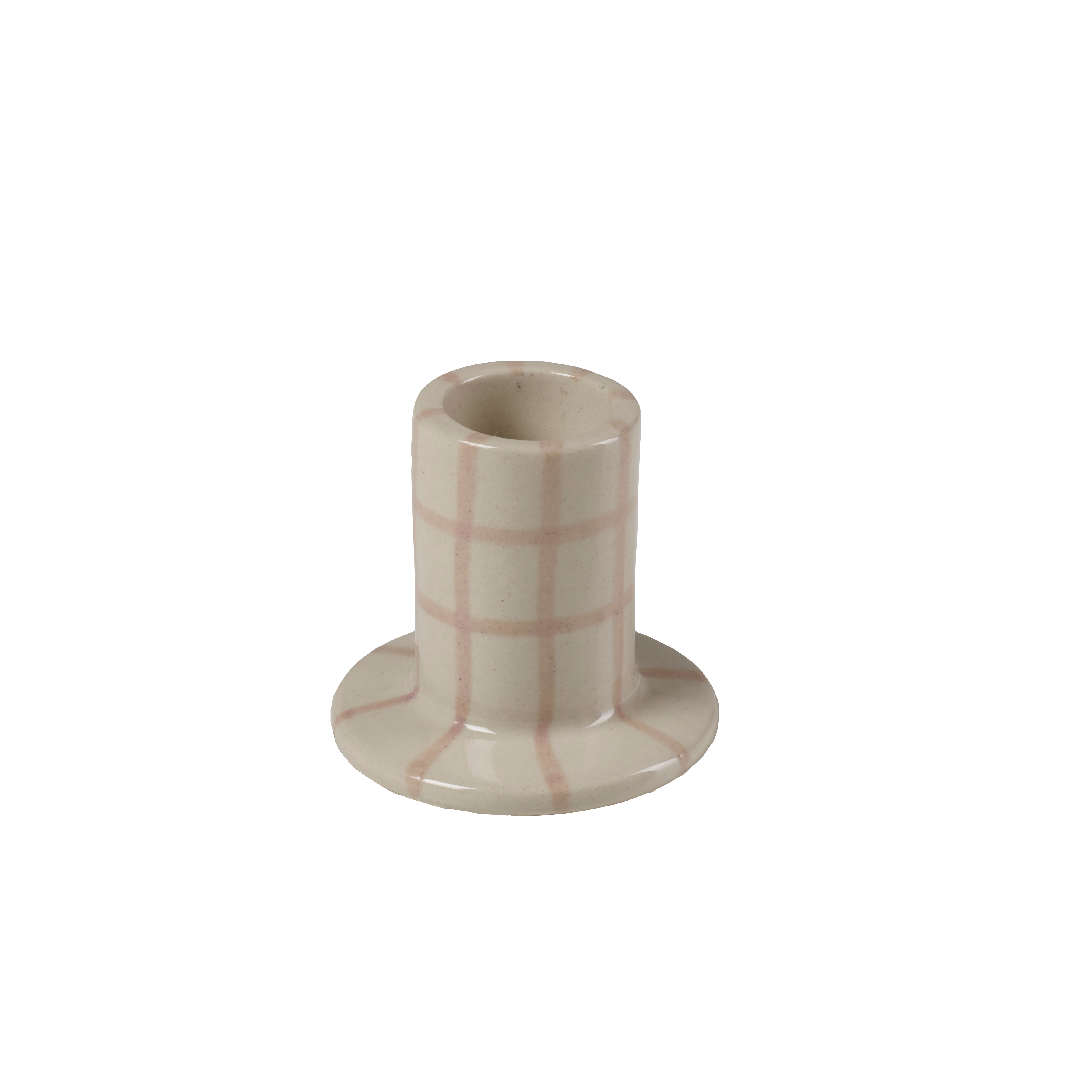 PANDI Kandelaar beigeH 5 cm - Ø 5,5 cm