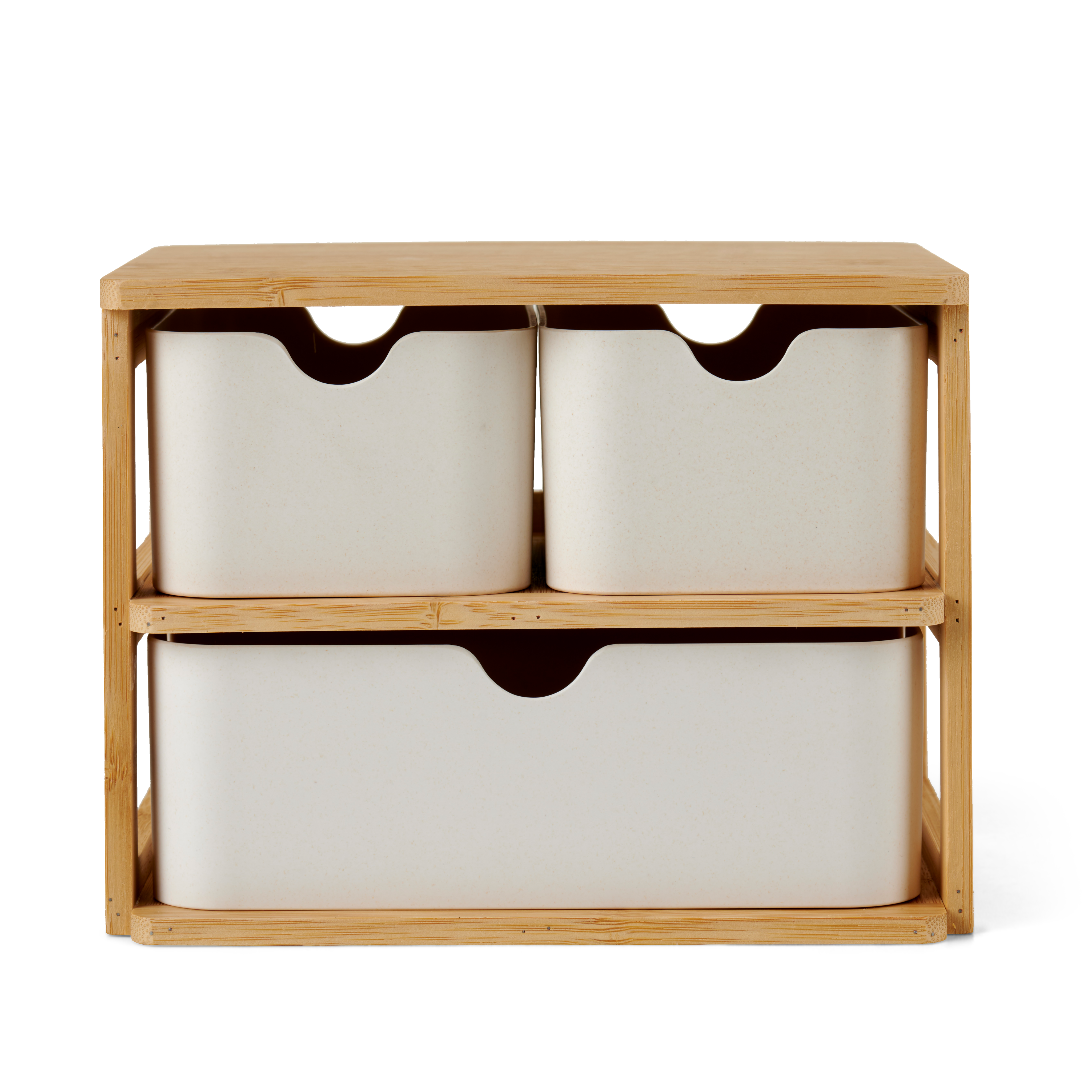 KONDO Organiser 3 lades wit, naturelH 15 x B 19,5 x D 14,8 cm