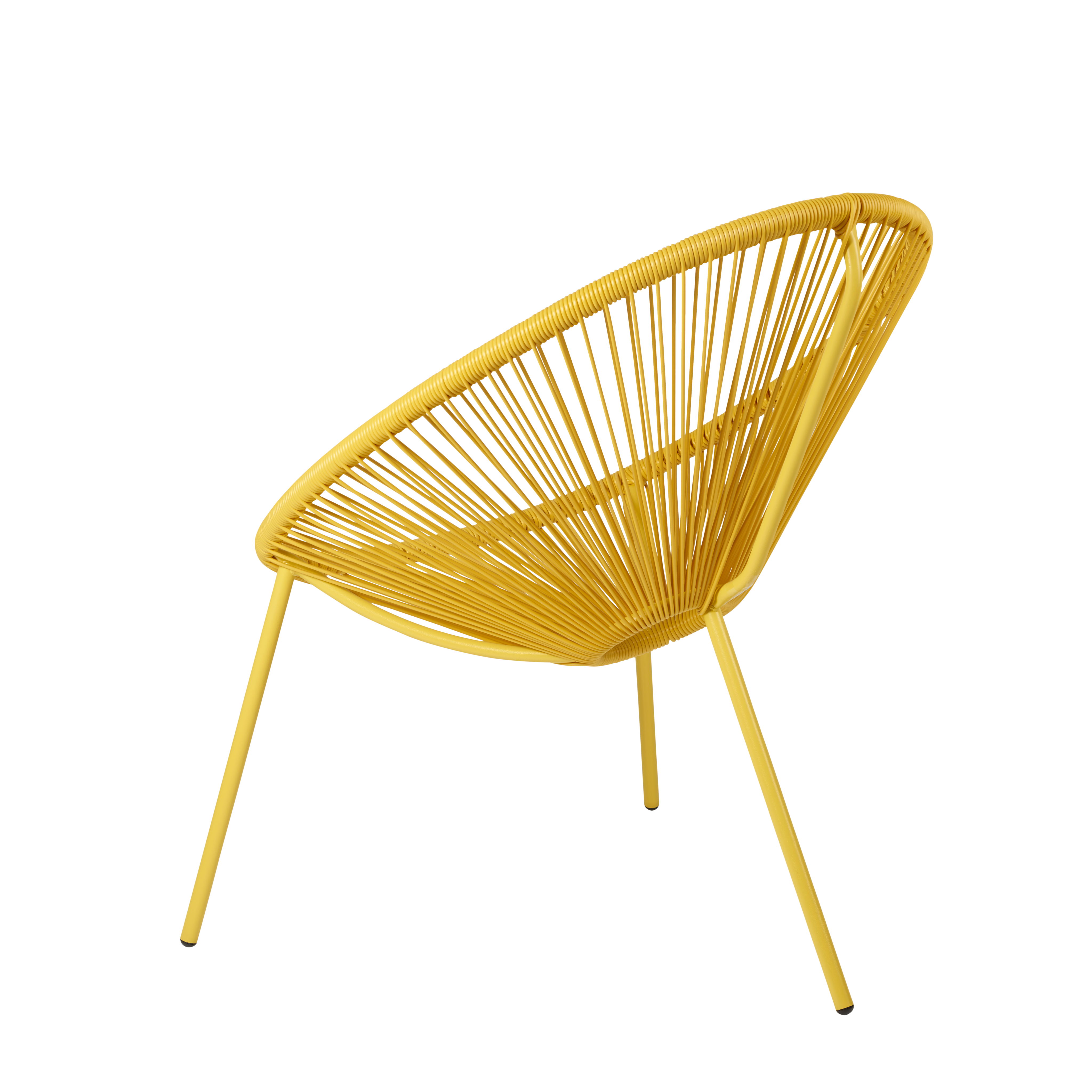 ACAPULCO Lounge stoel geelH 82 x B 75 x D 69 cm - CASA