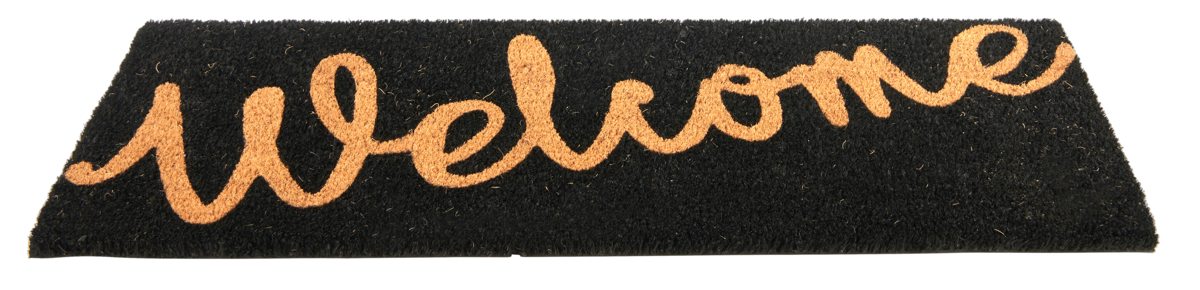 WELCOME  Deurmat zwartB 25 x L 75 cm
