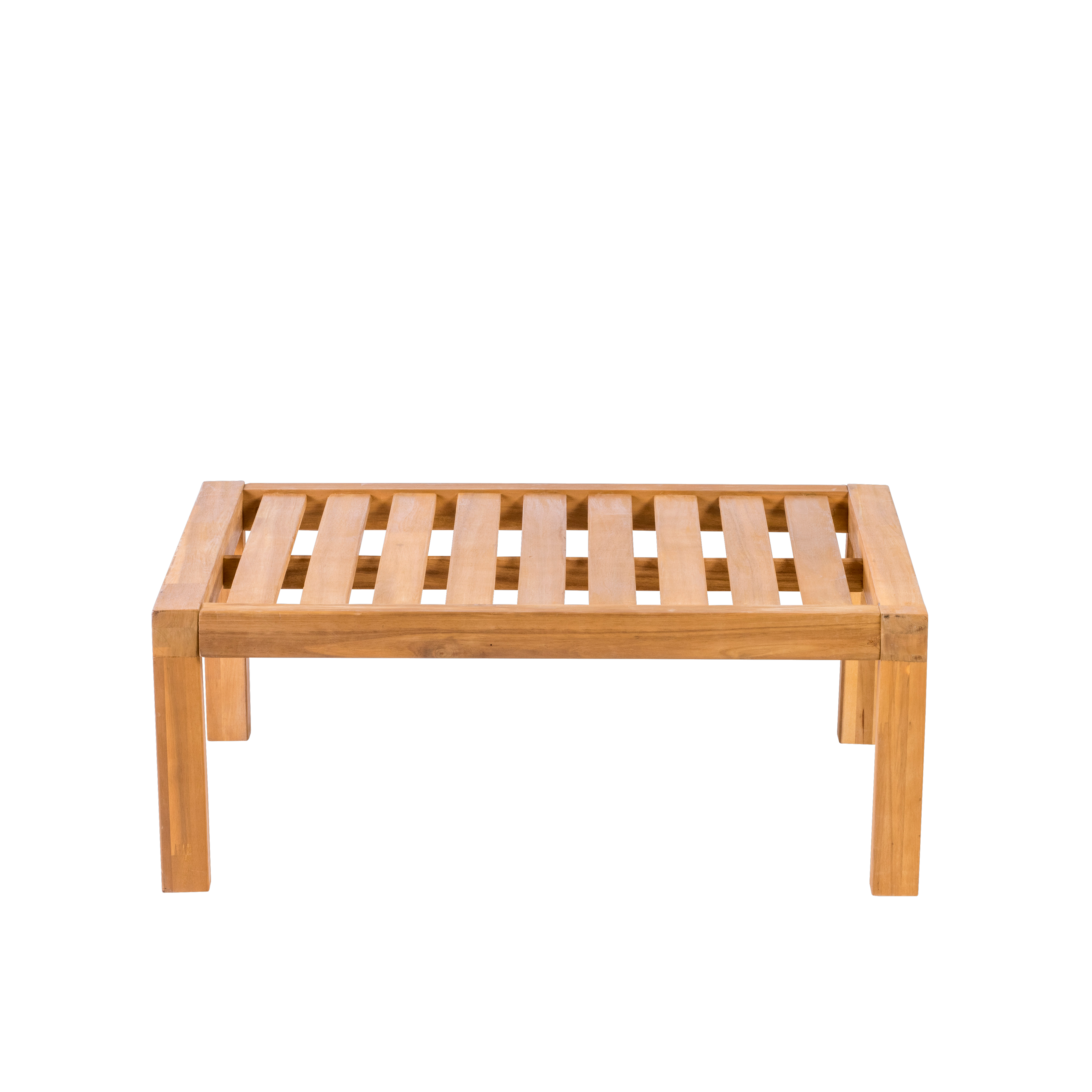 PAULETTE Lounge tafel/poef naturelH 30 x B 80 x D 80 cm