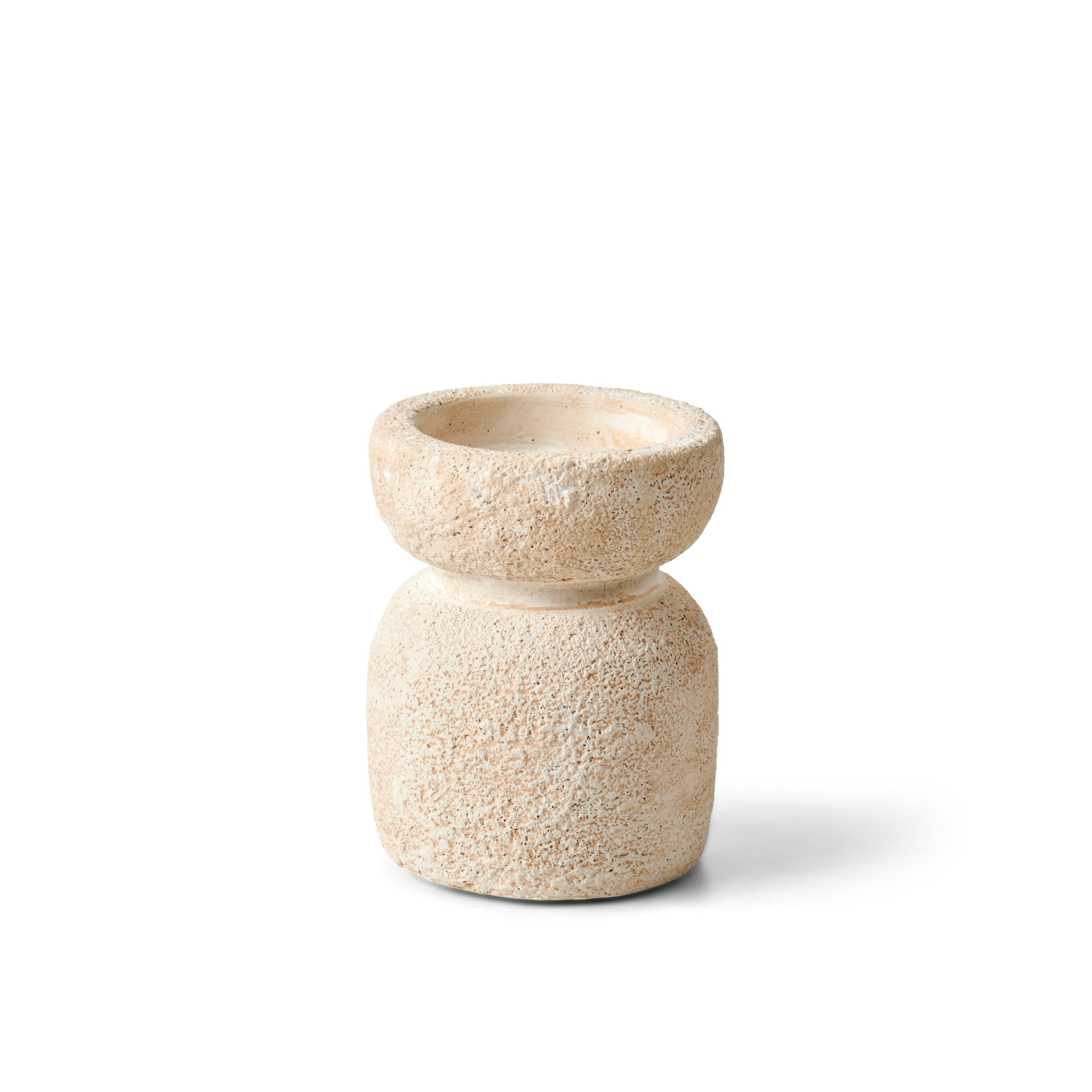 FLINT Kaarsenhouder gebroken witH 10 cm - Ø 8 cm