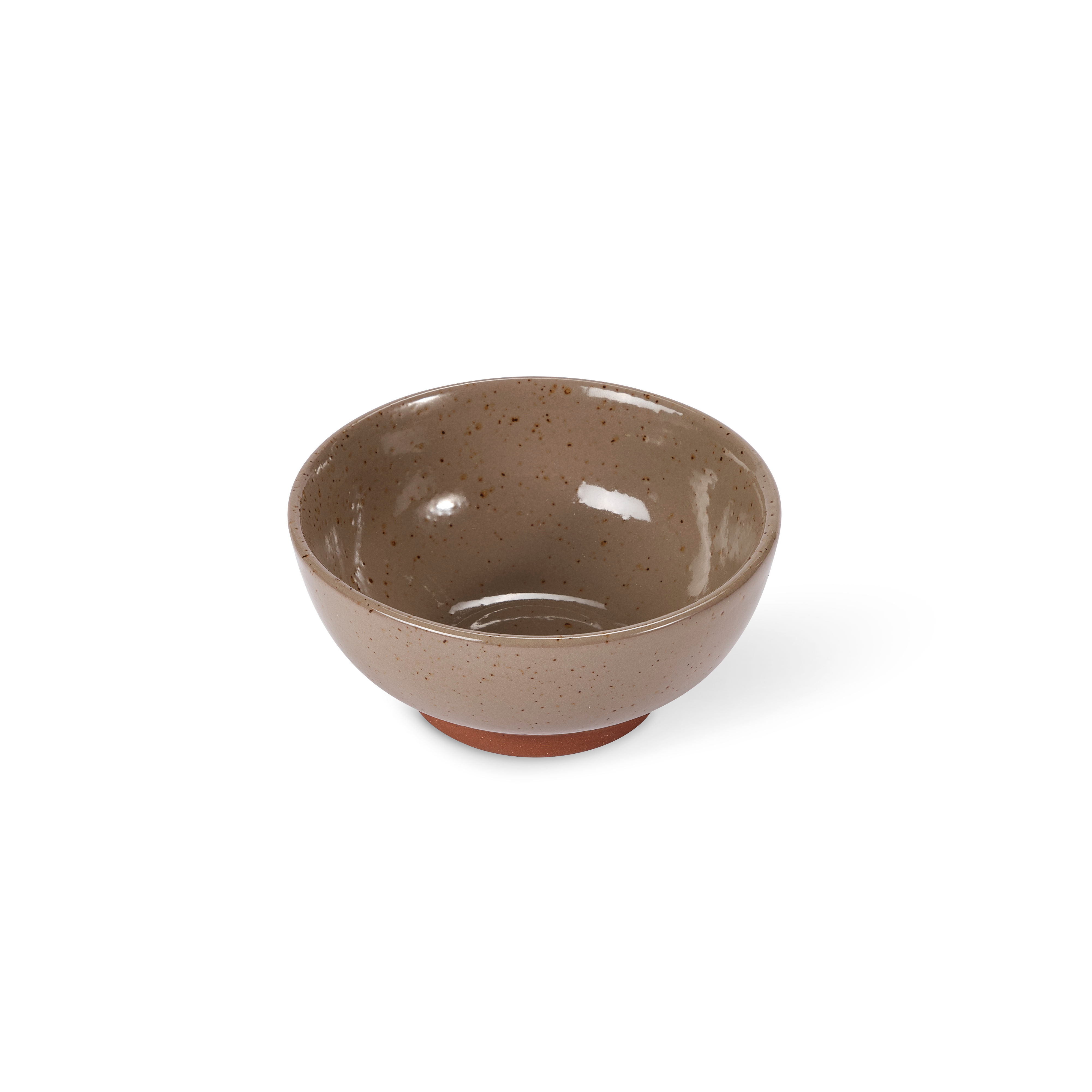 TERRA Bowl taupe - set van 4 H 5,5 cm - Ø 11,8 cm