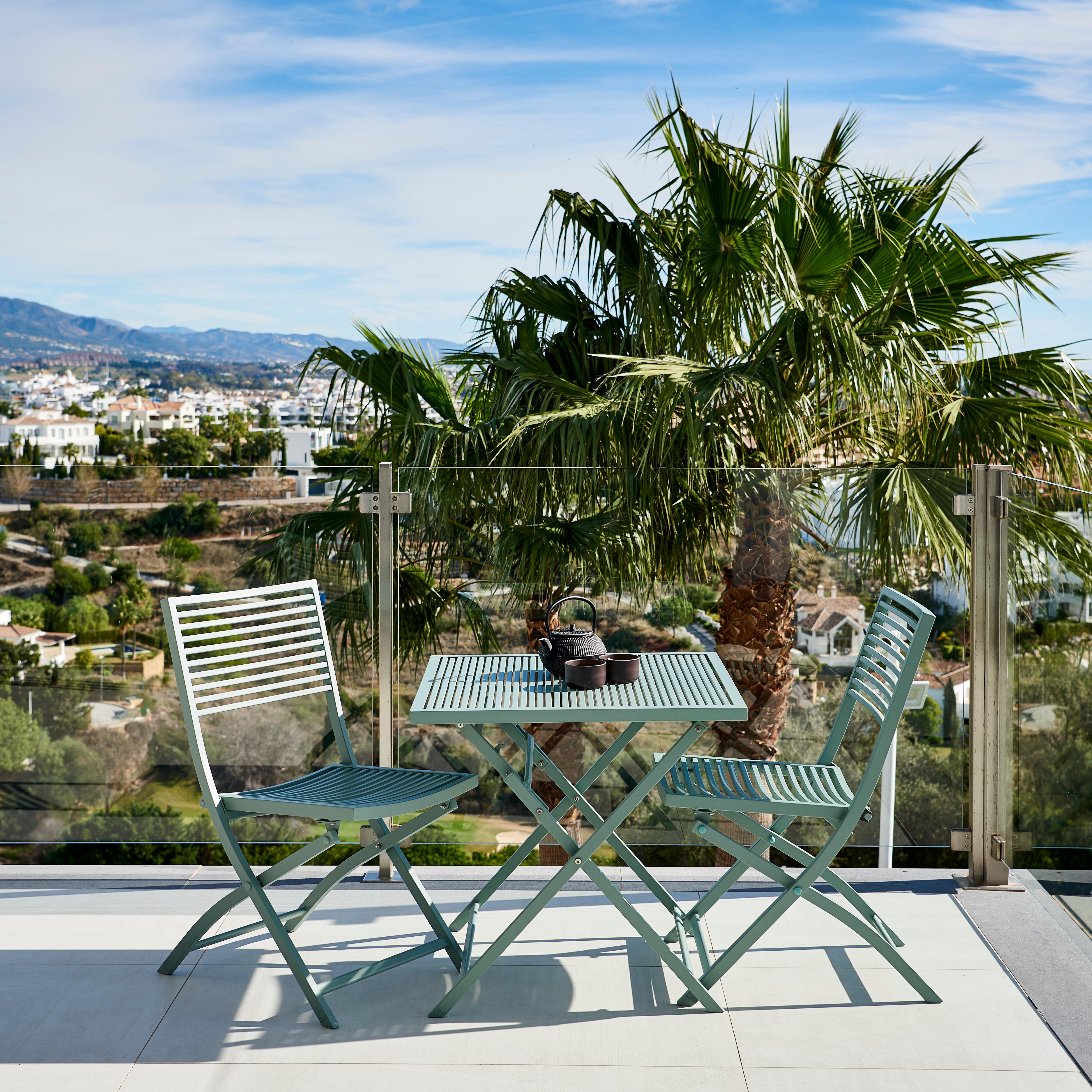 JESSE Bistroset vierkant groenH 66 x B 70 x L 70 cm - CASA