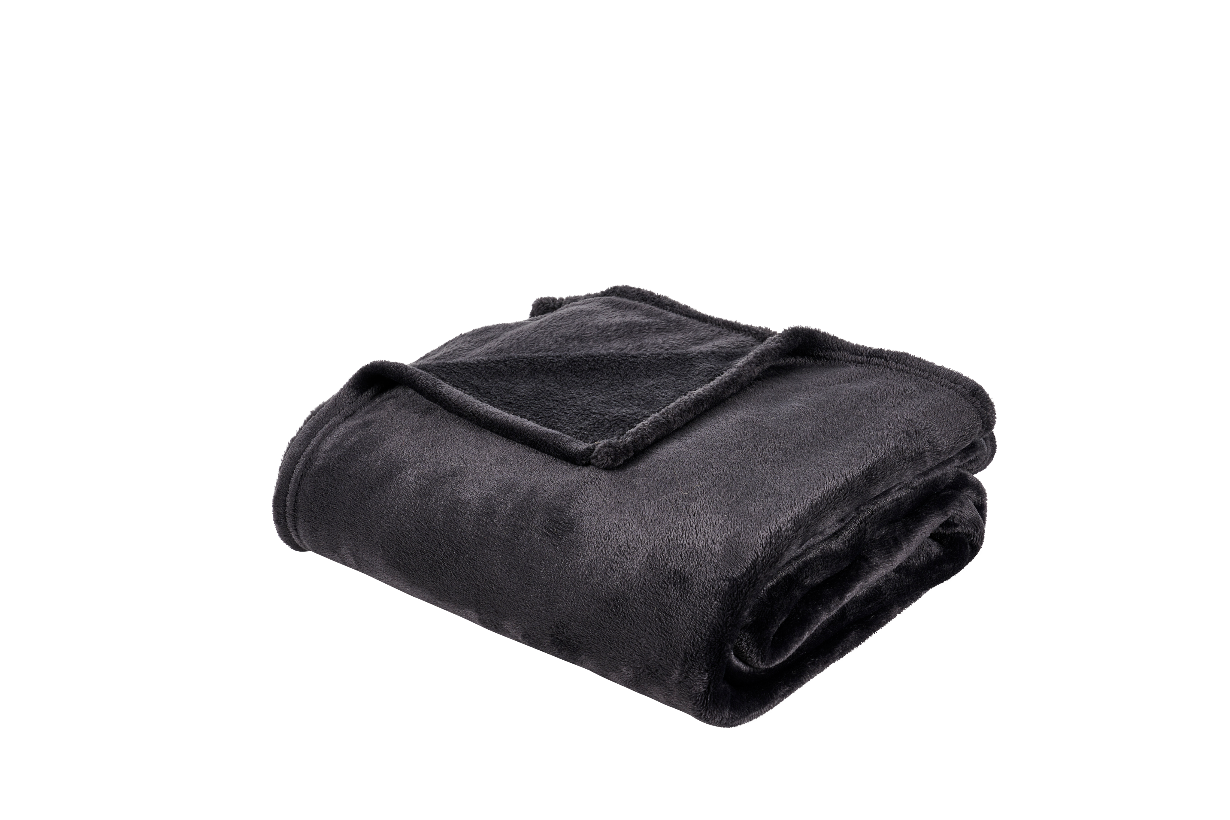 FLANELLA Plaid donkergrijsB 150 x L 200 cm