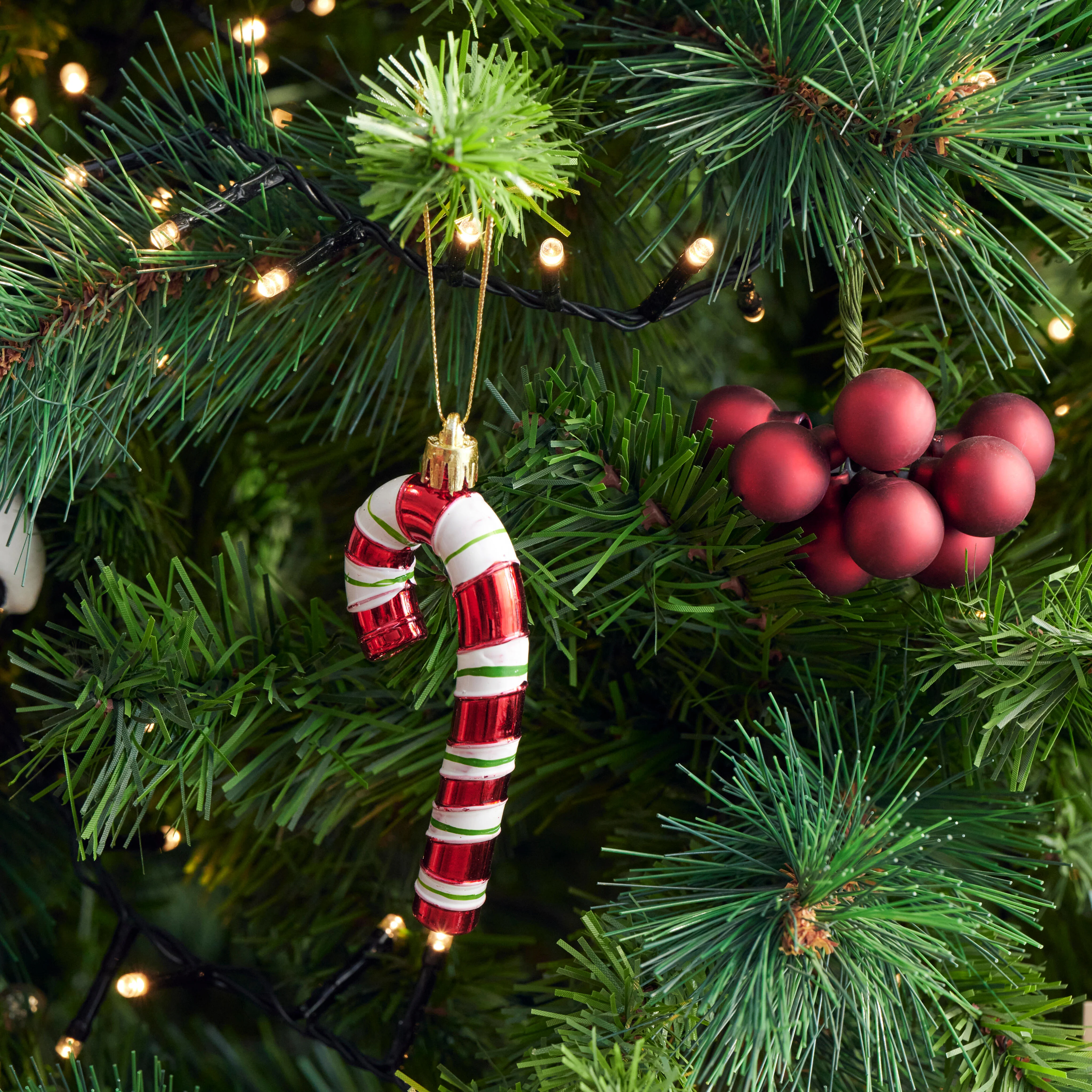 CANDY CANE Decoratie wit, roodH 10,5 x B 1,5 cm