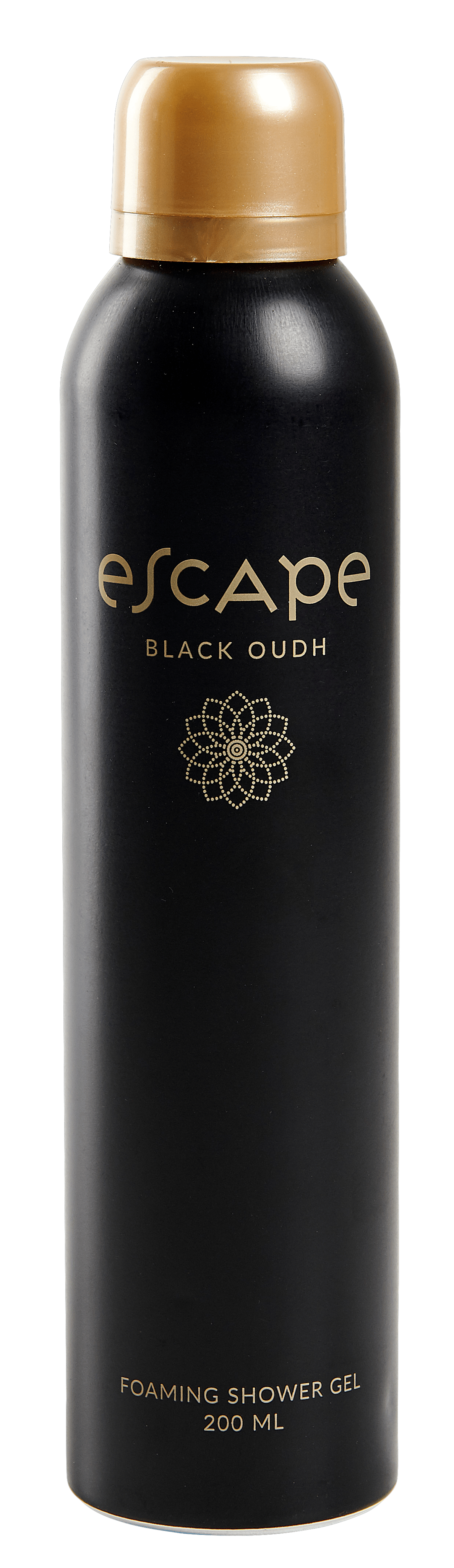 ESCAPE BLACK OUDH Doucheschuim in flacon zwart