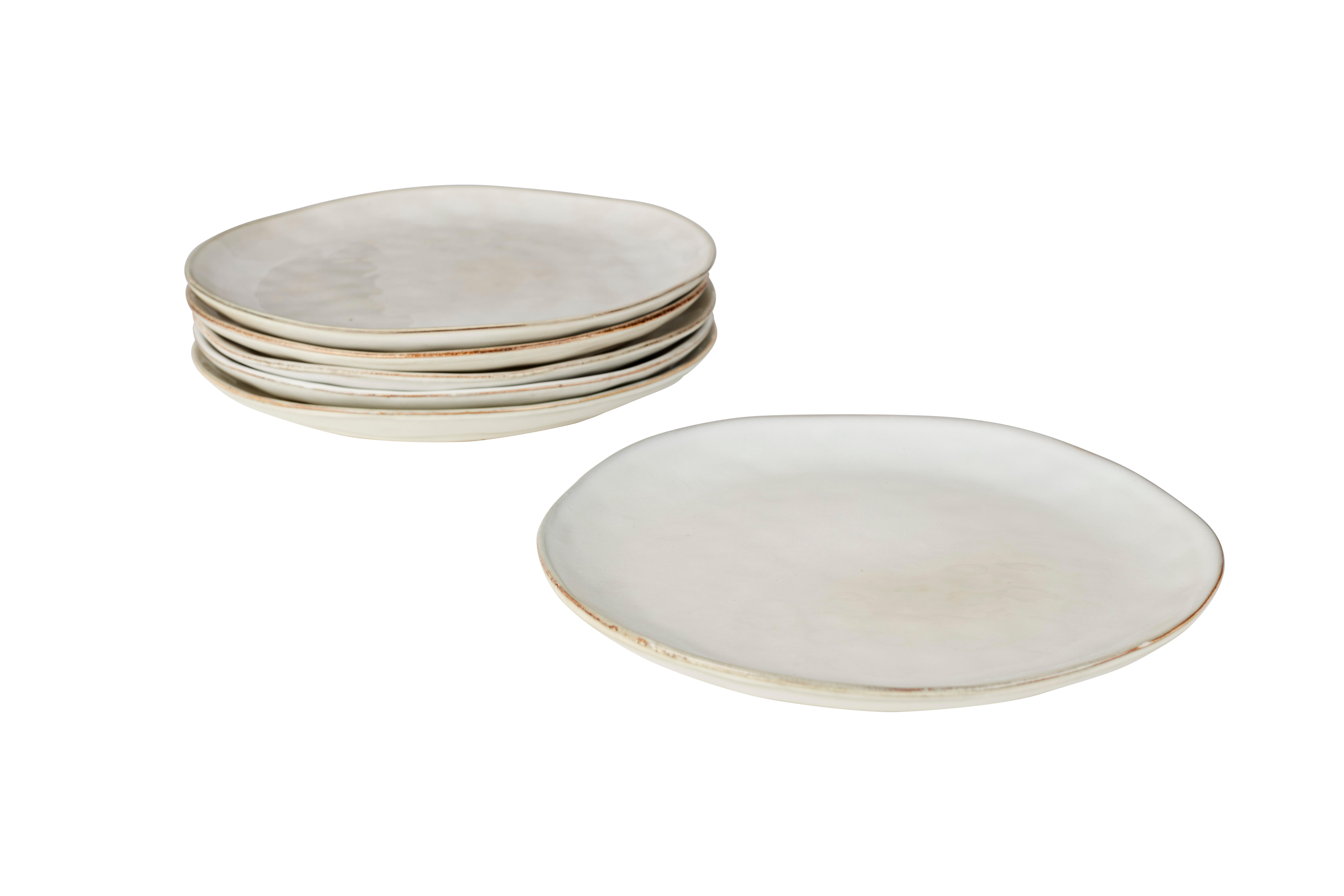 EARTH MARL plat bord setSet 6-delig crème