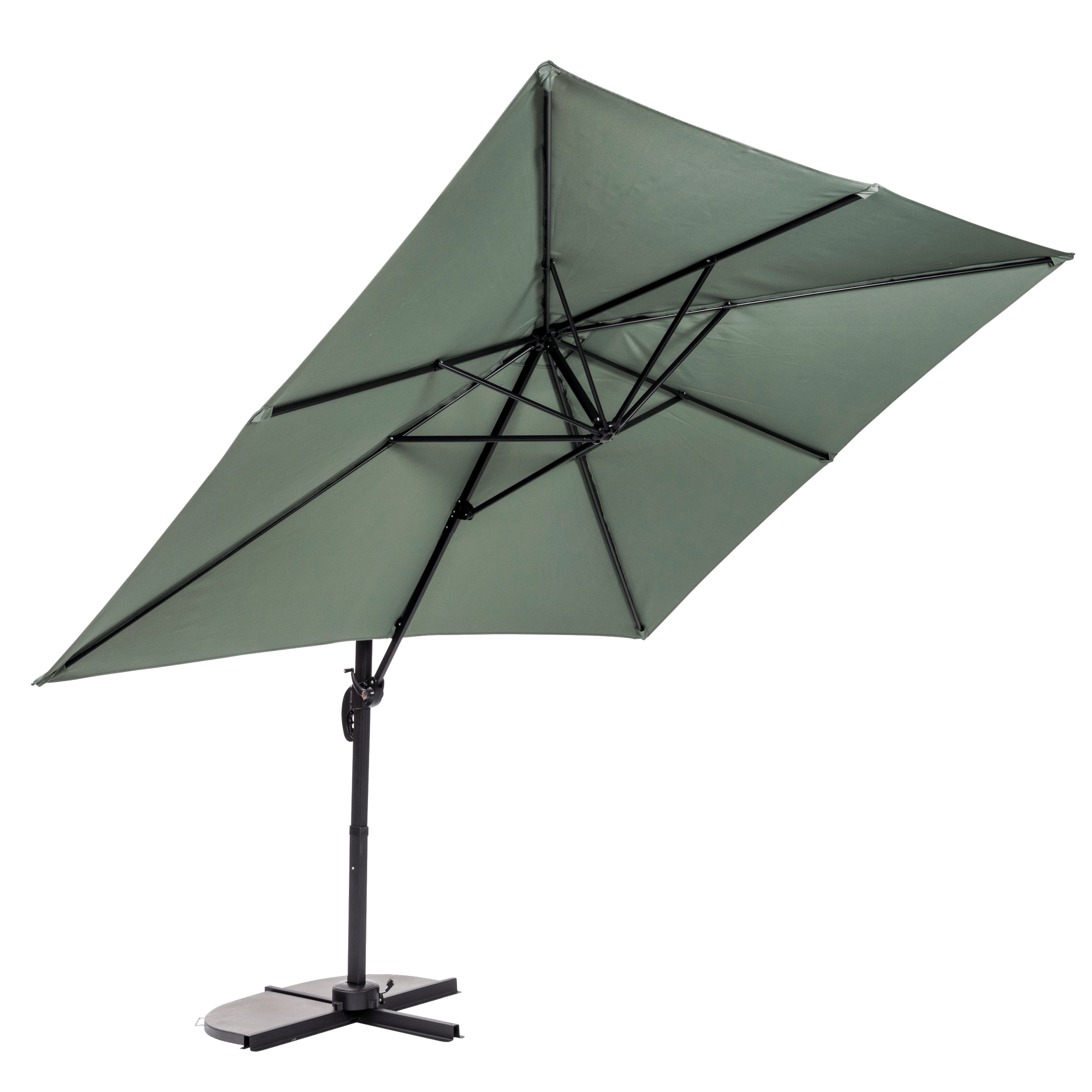 RIVA Hangparasol zonder parasolvoet groenH 250 x B 240 x L 300 cm - CASA