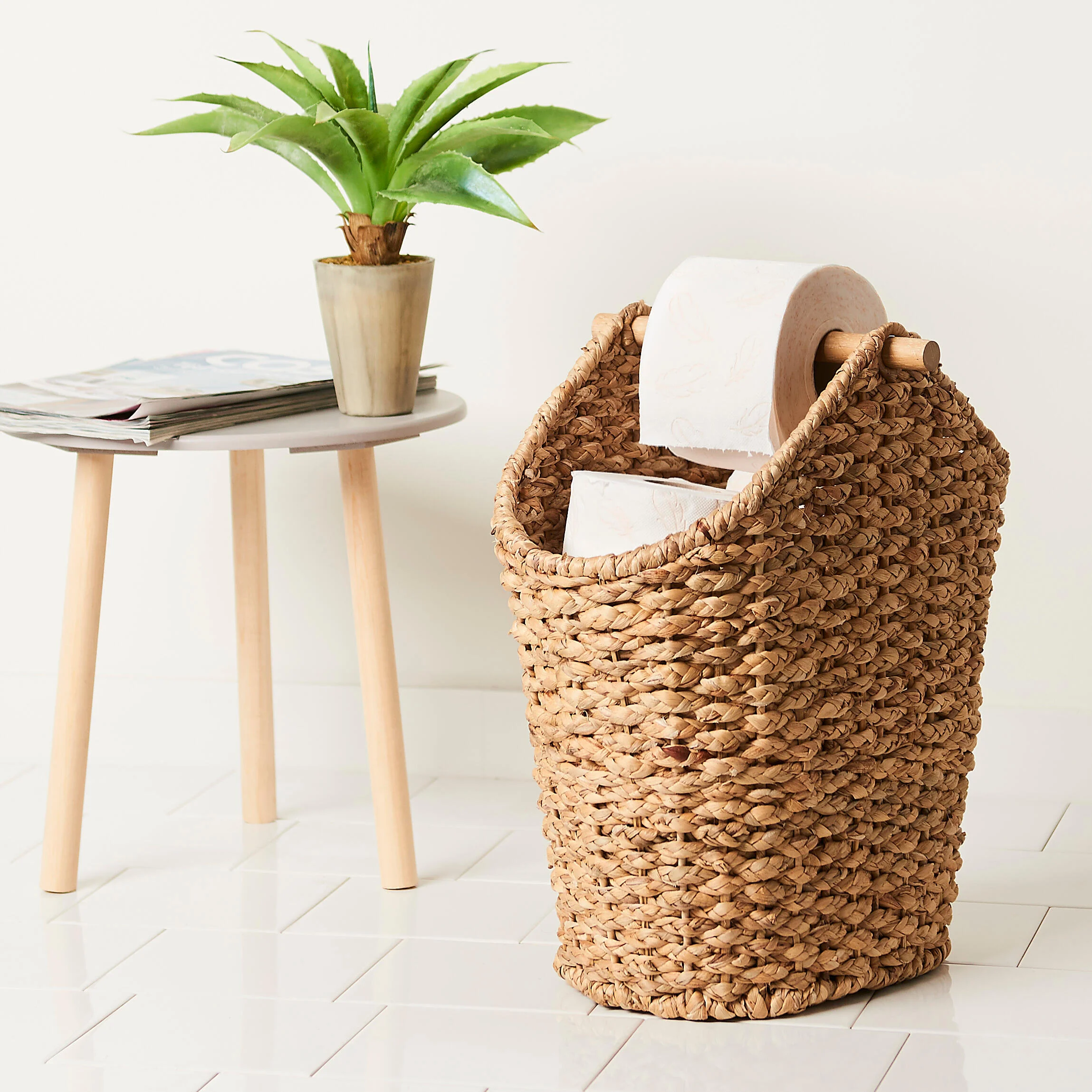 FLORES WC-rolhouder en magazinemand naturelH 38,5 x B 24 x L 35 cm