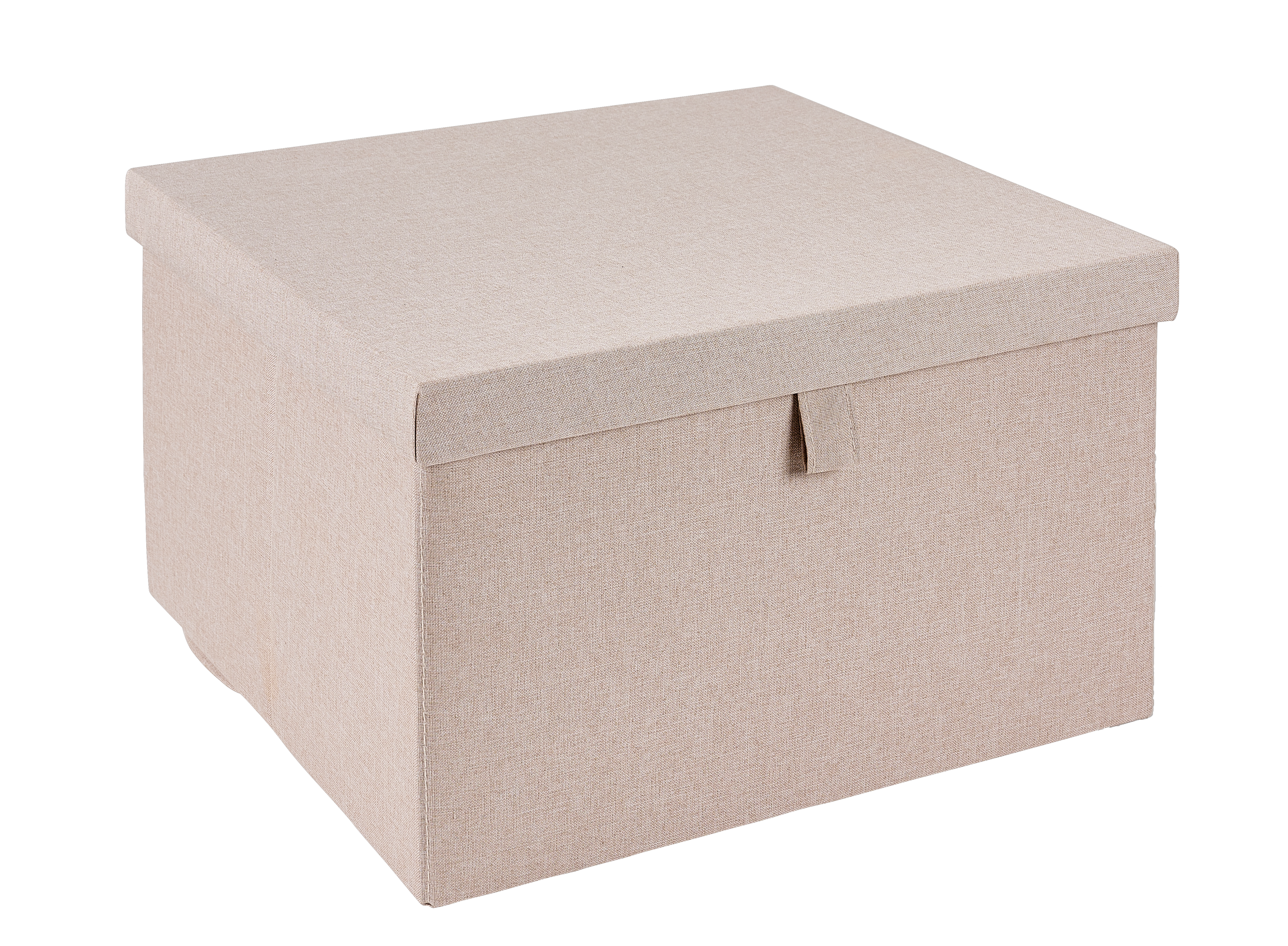 LINOLUX Opbergdoos met deksel beigeH 22 x B 36 x D 36 cm