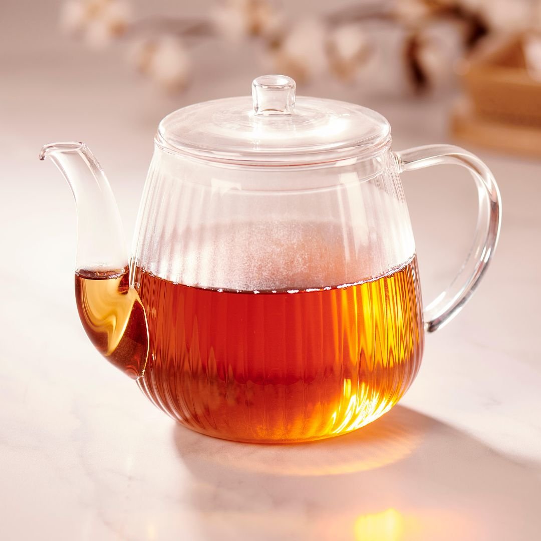 PAUSA Theeset transparantTheepot met 2 theeglazen