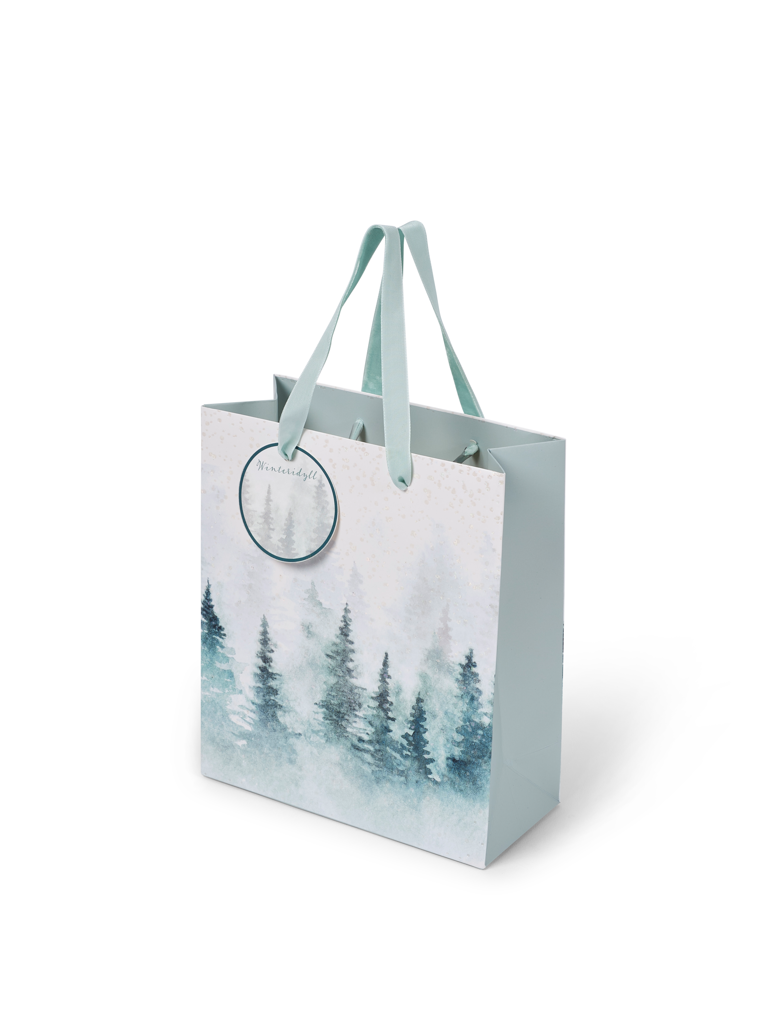 WINTERIDYLL Cadeautas groenH 18 x B 8 x L 21 cm
