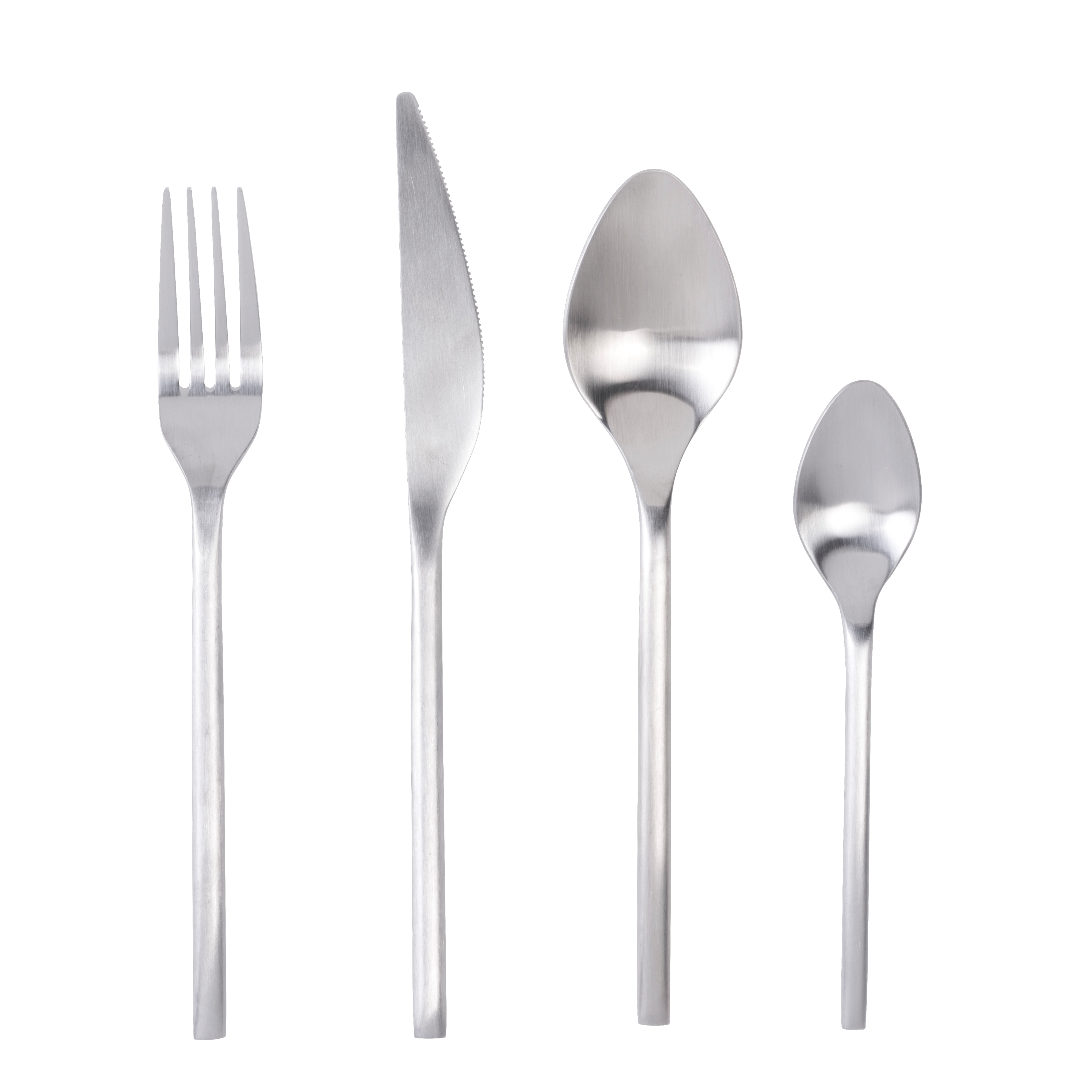 ETNA SATIN Bestek 16-delig zilver