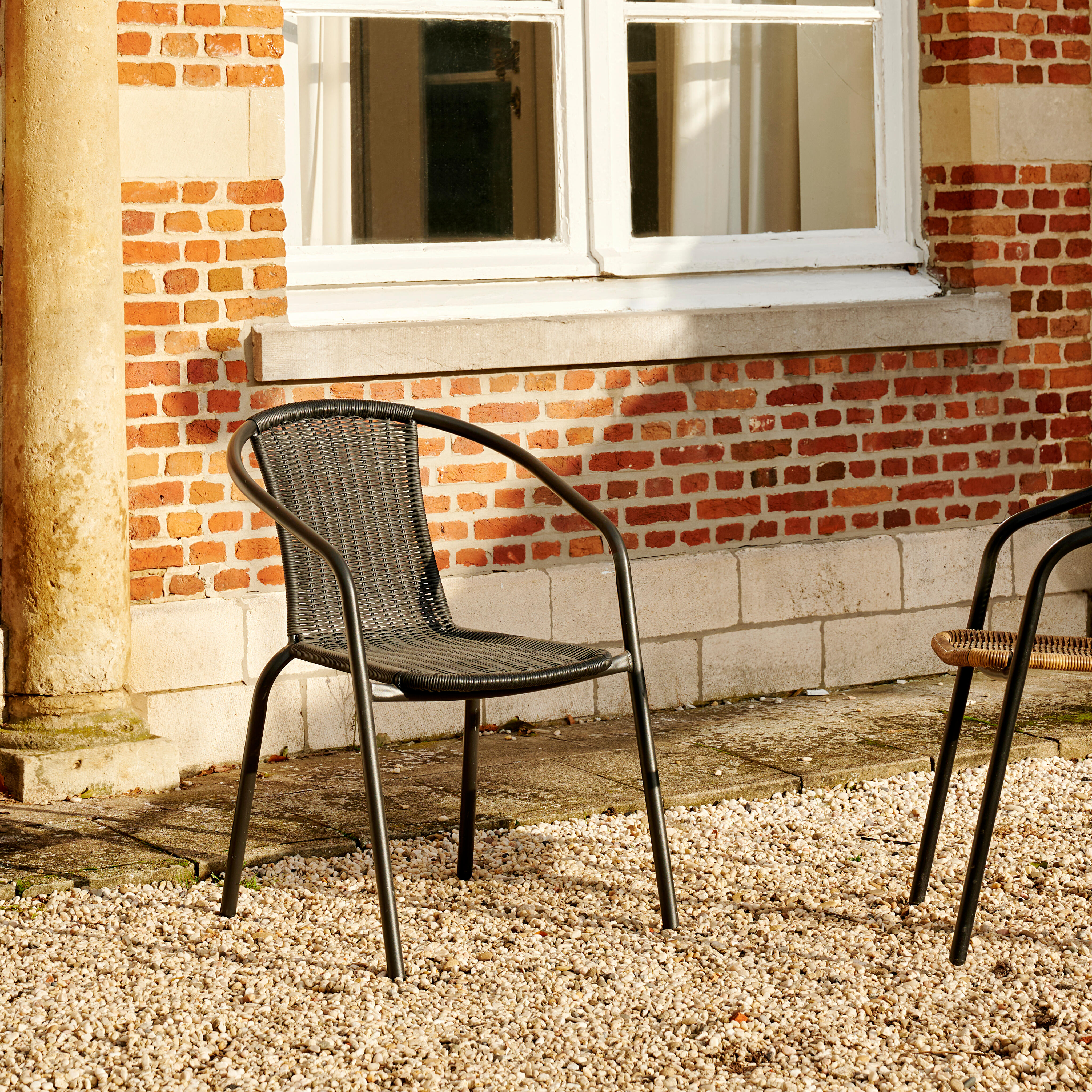 GERONA Stapelstoel zwartH 77 x B 58 x D 53 cm