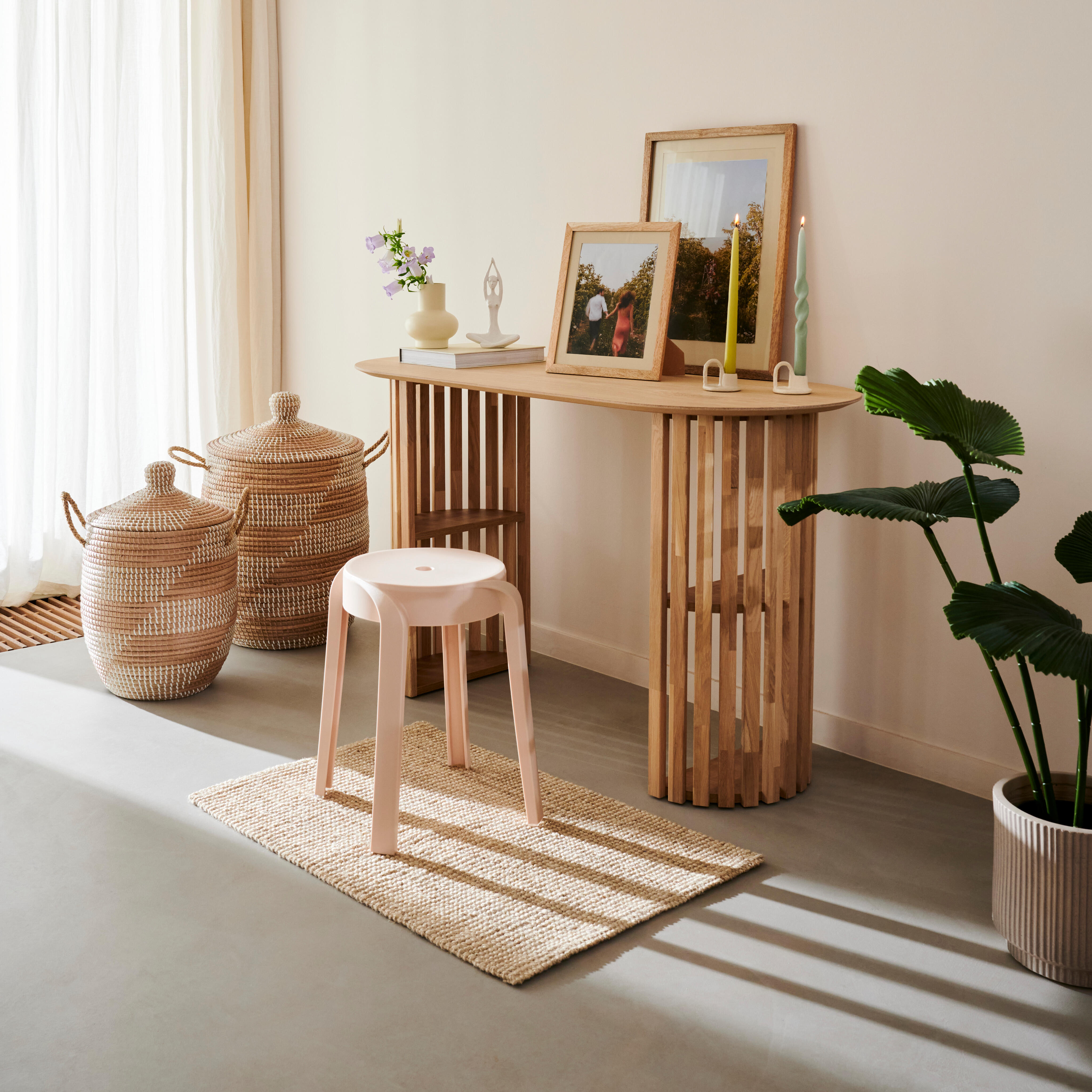 LATTO Wandtafel naturelH 76,5 x L 130 x D 53 cm