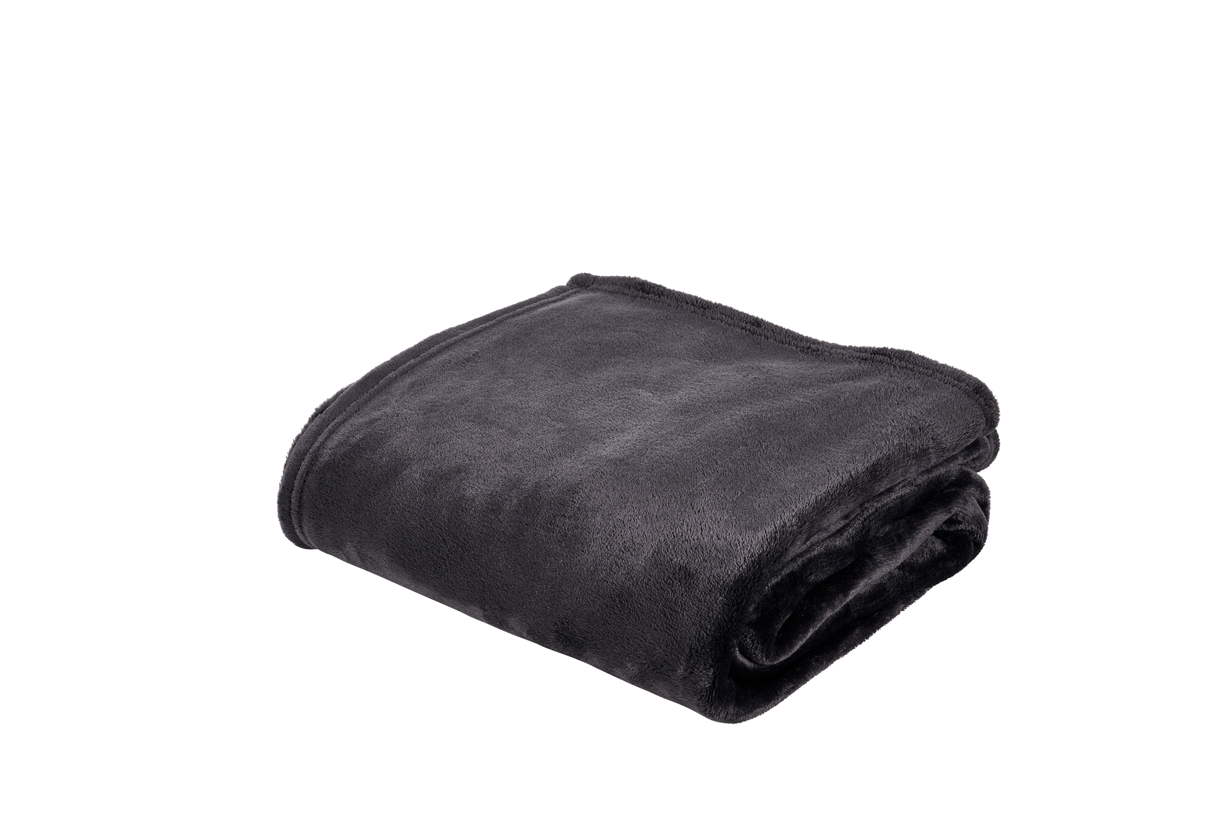 FLANELLA Plaid donkergrijsB 150 x L 200 cm