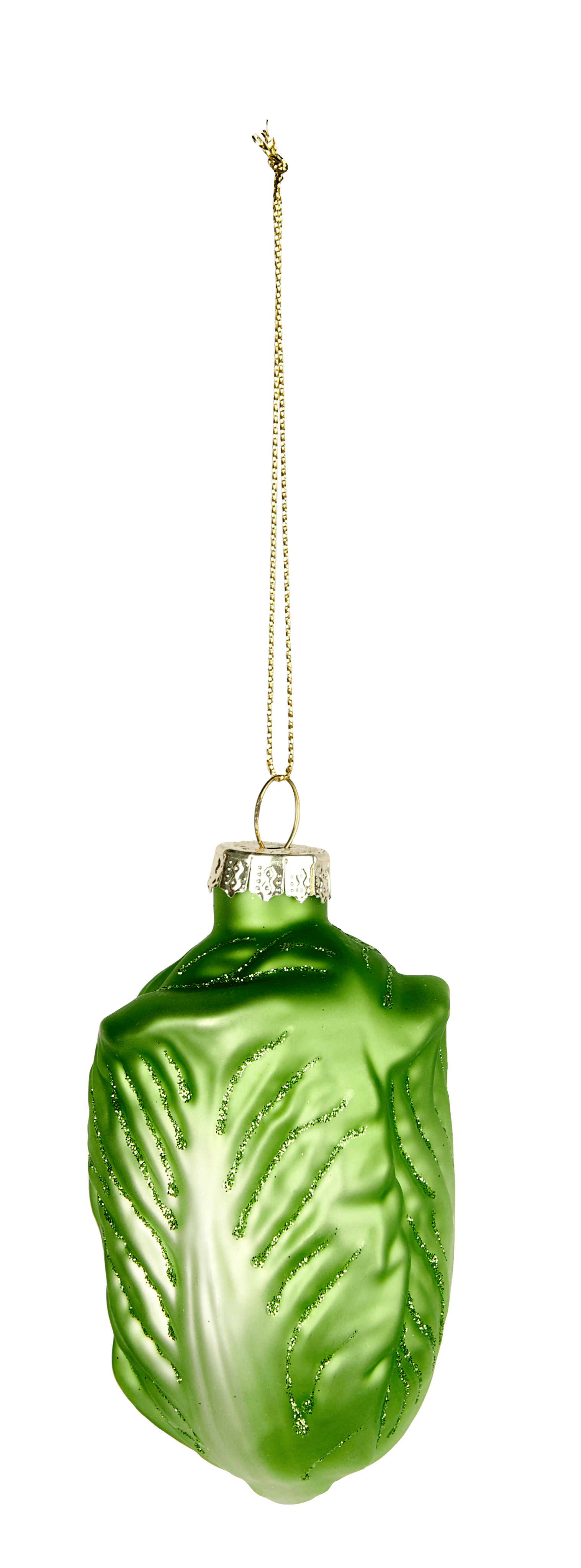 CABBA Kerstbal groenH 9,5 cm - Ø 5,5 cm