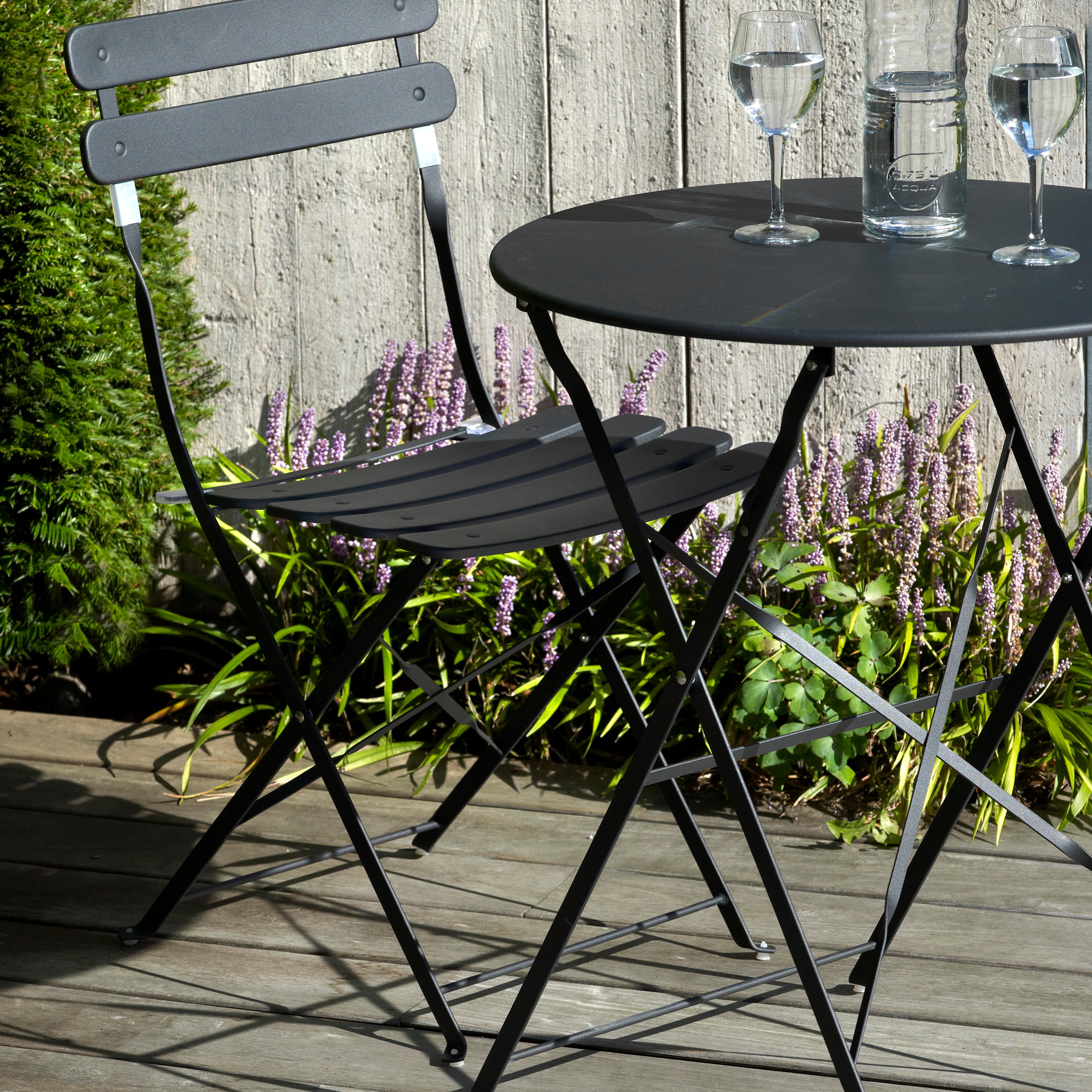 IMPERIAL Bistroset rond zwartH 71 cm - Ø 60 cm - CASA