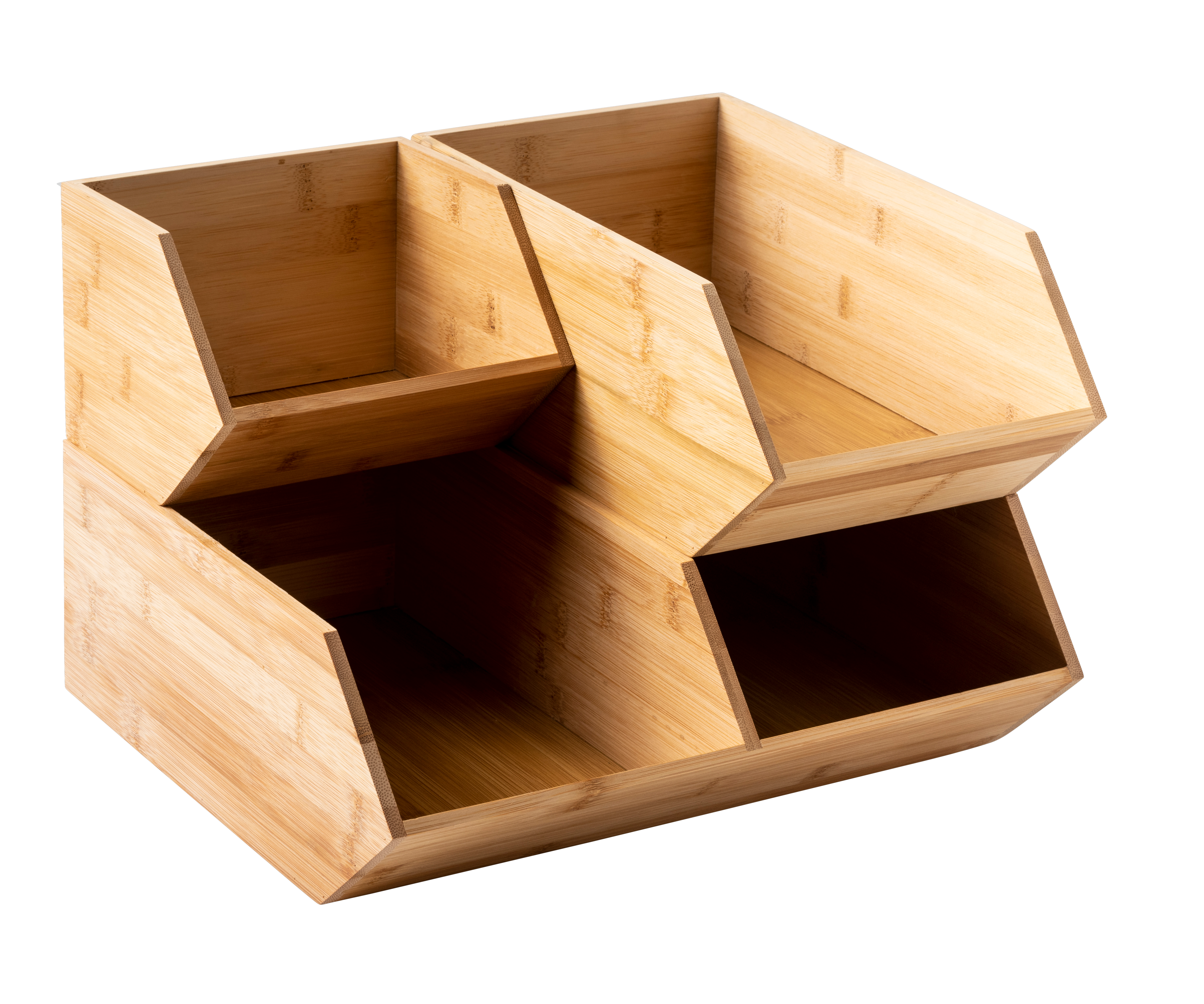 BAMBOO Organiser stapelbaar naturelH 13 x B 17 x D 15,5 cm