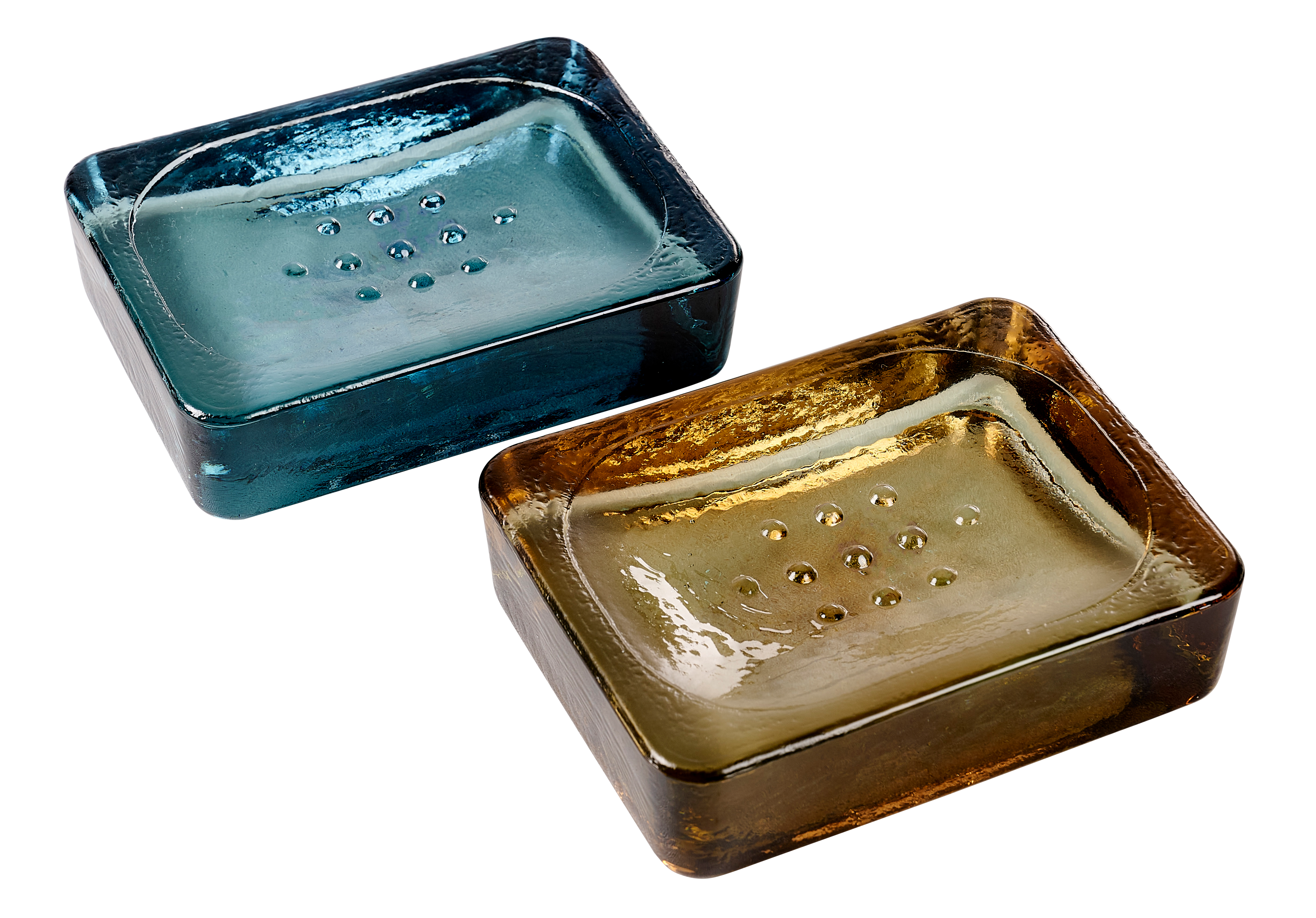 RECYCLE Zeepschaal blauwH 3 x B 12,5 x D 9 cm