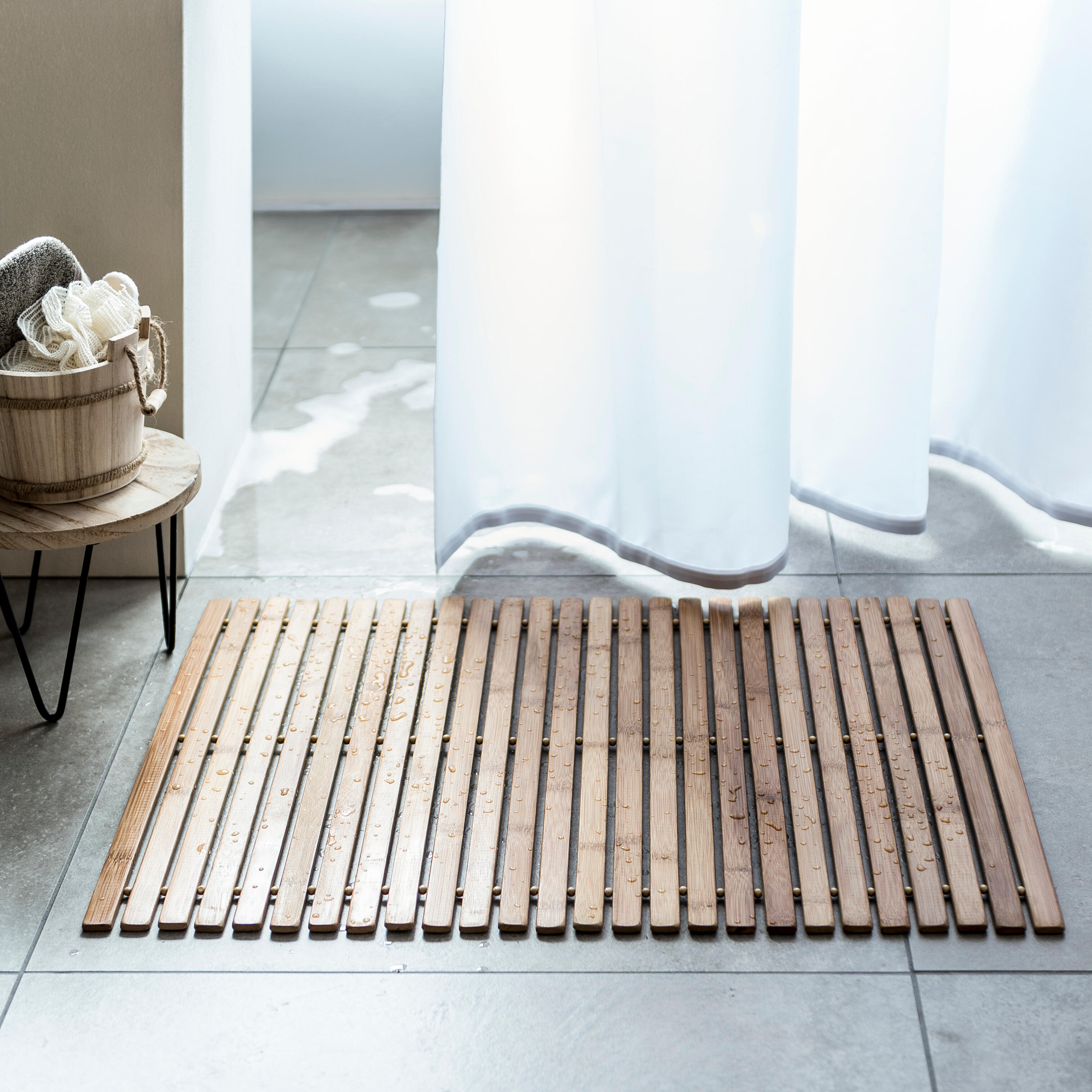 BAMBOO Badmat naturelB 67,5 x D 50 cm