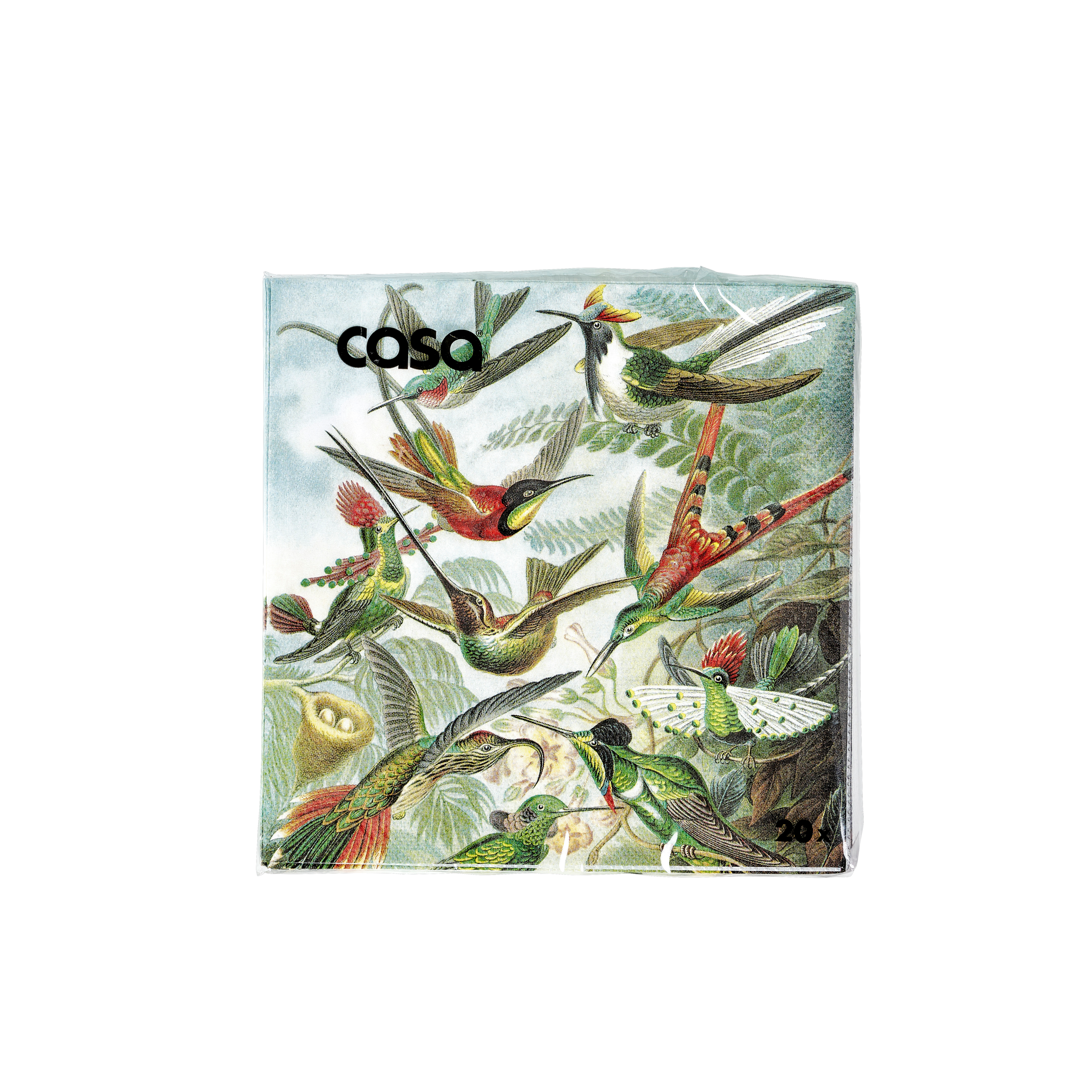 COLIBRI Set van 20 servetten multicolorB 33 x L 33 cm