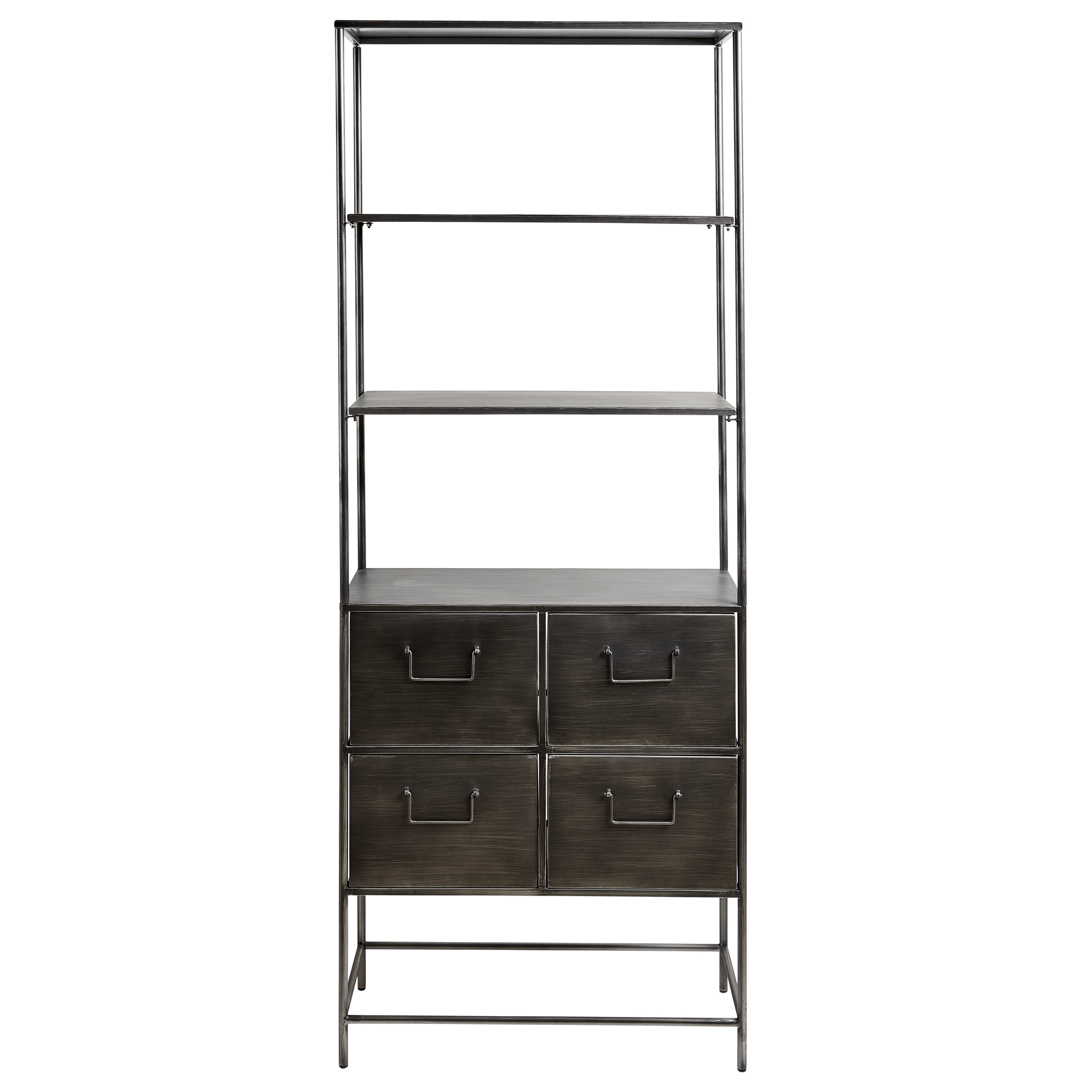 PHARMA Wandrek met 4 laden zwartH 180 x B 70 x D 34 cm