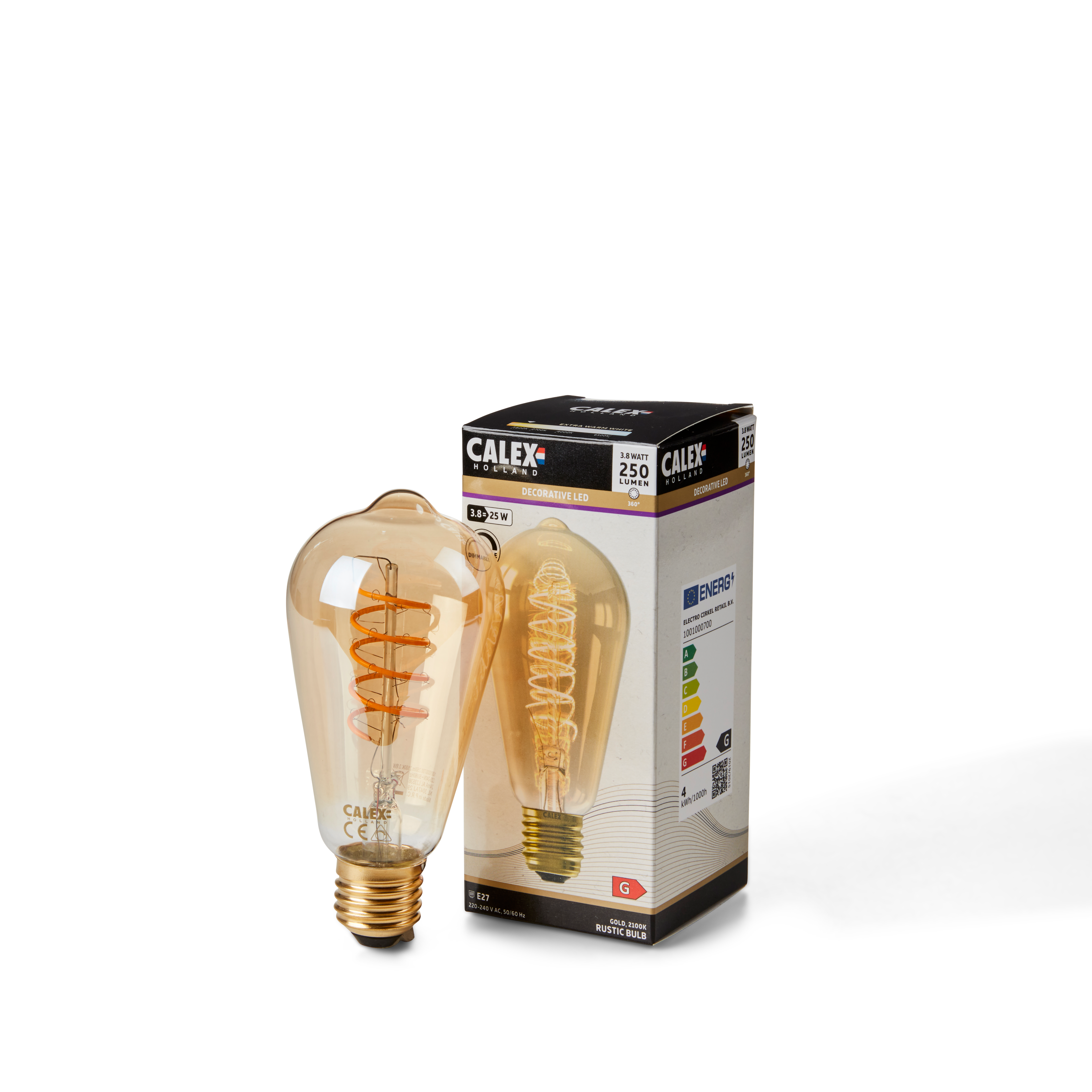 CALEX Filamentlamp E27 goudØ 6,4 cm