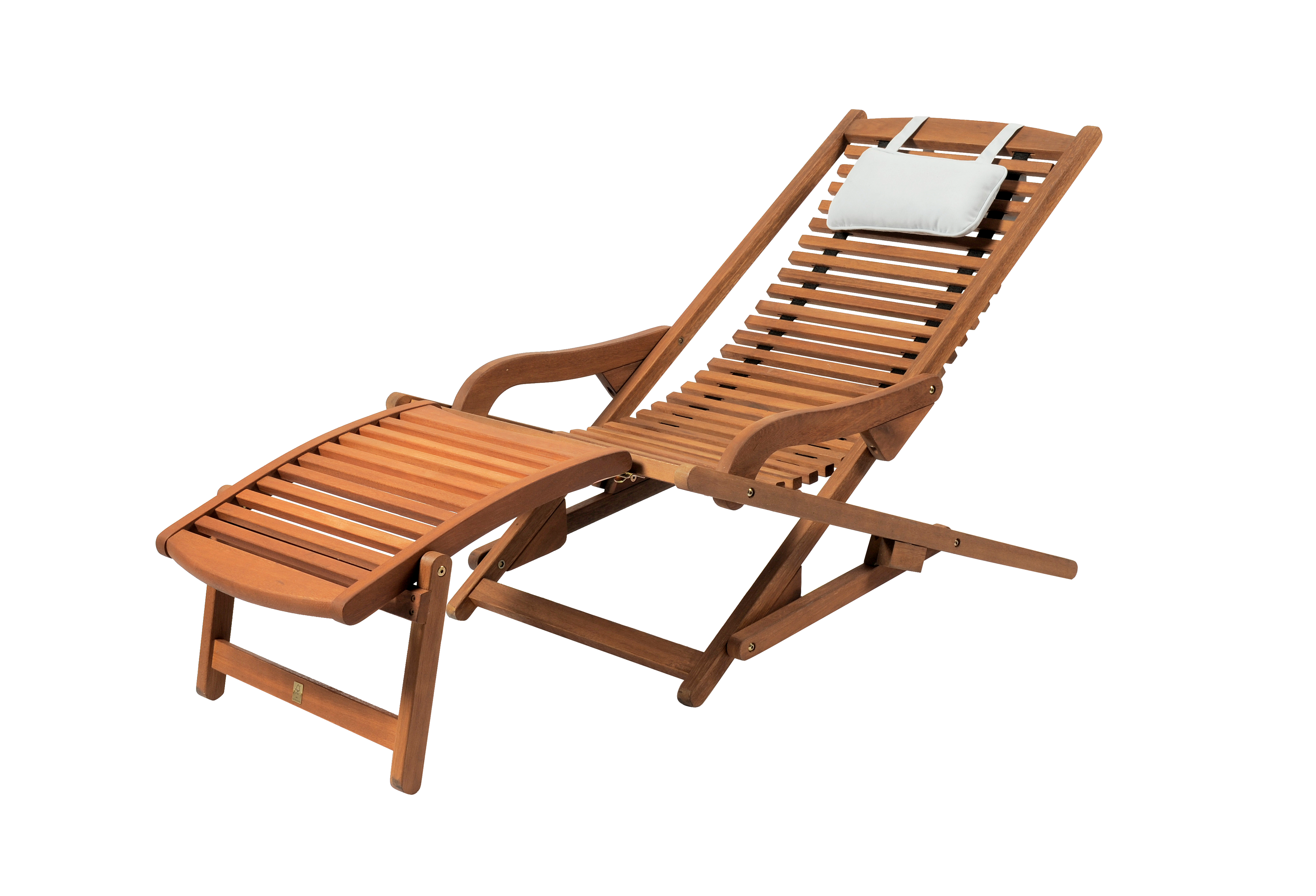 NEW VIP Ligstoel zonder voetensteun naturelH 72 x B 61 x D 104 cm
