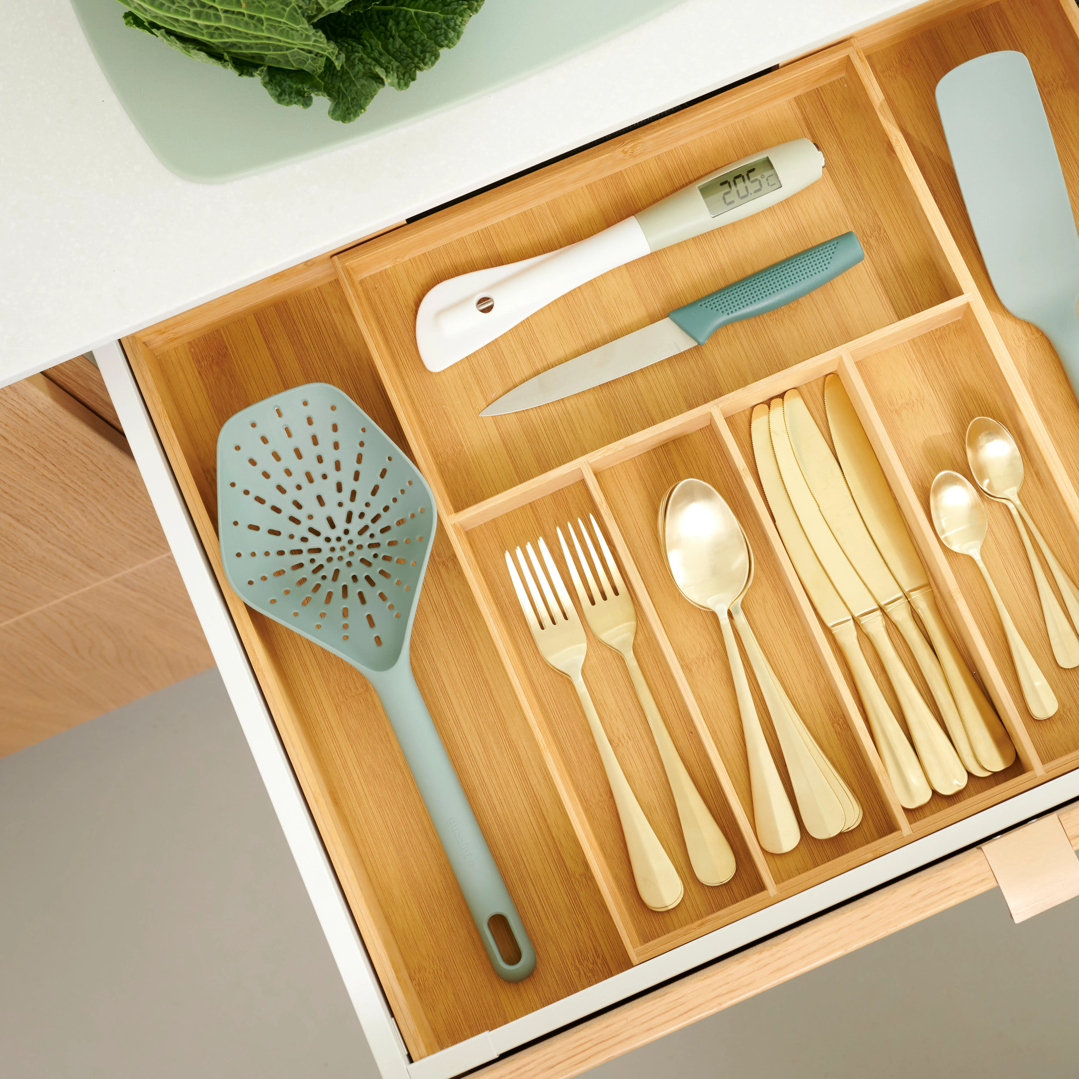 BIOLINE Schuimspaan muntB 8 x L 28 cm - CASA