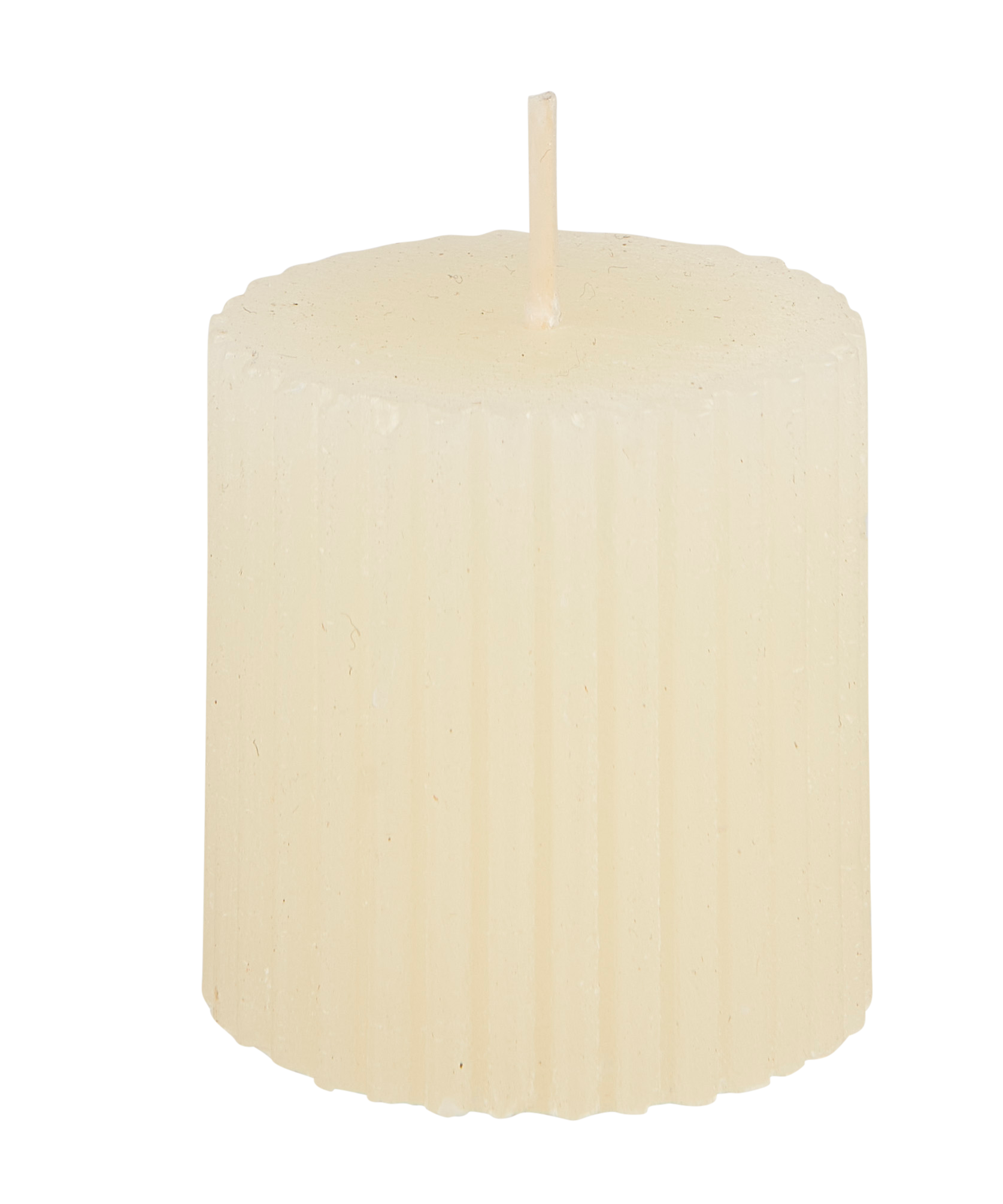 RUSTIC Rib kaars ivoorH 4,5 cm - Ø 4,5 cm