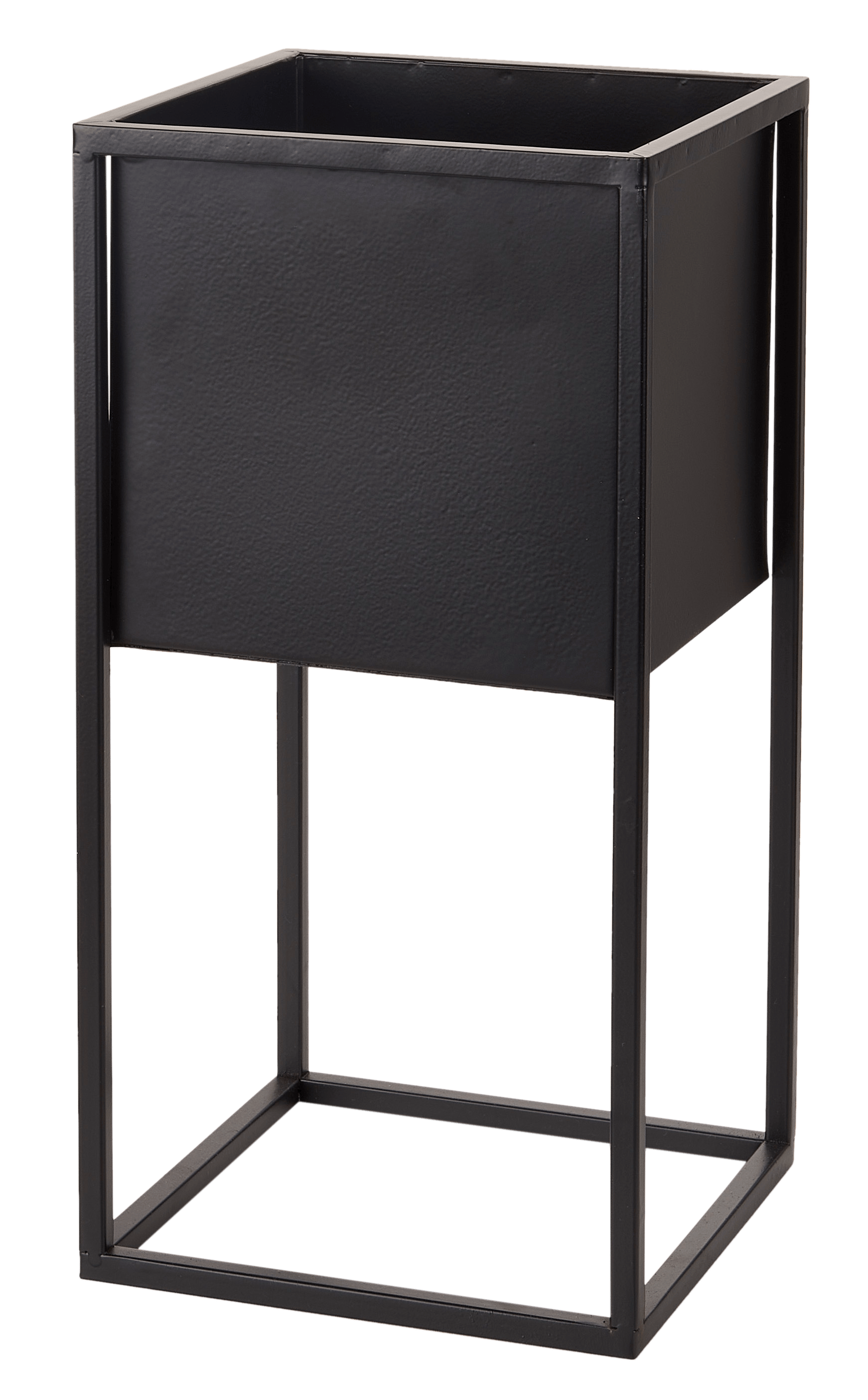 LARGO Bloempot zwartH 39,5 x B 20 x D 20 cm