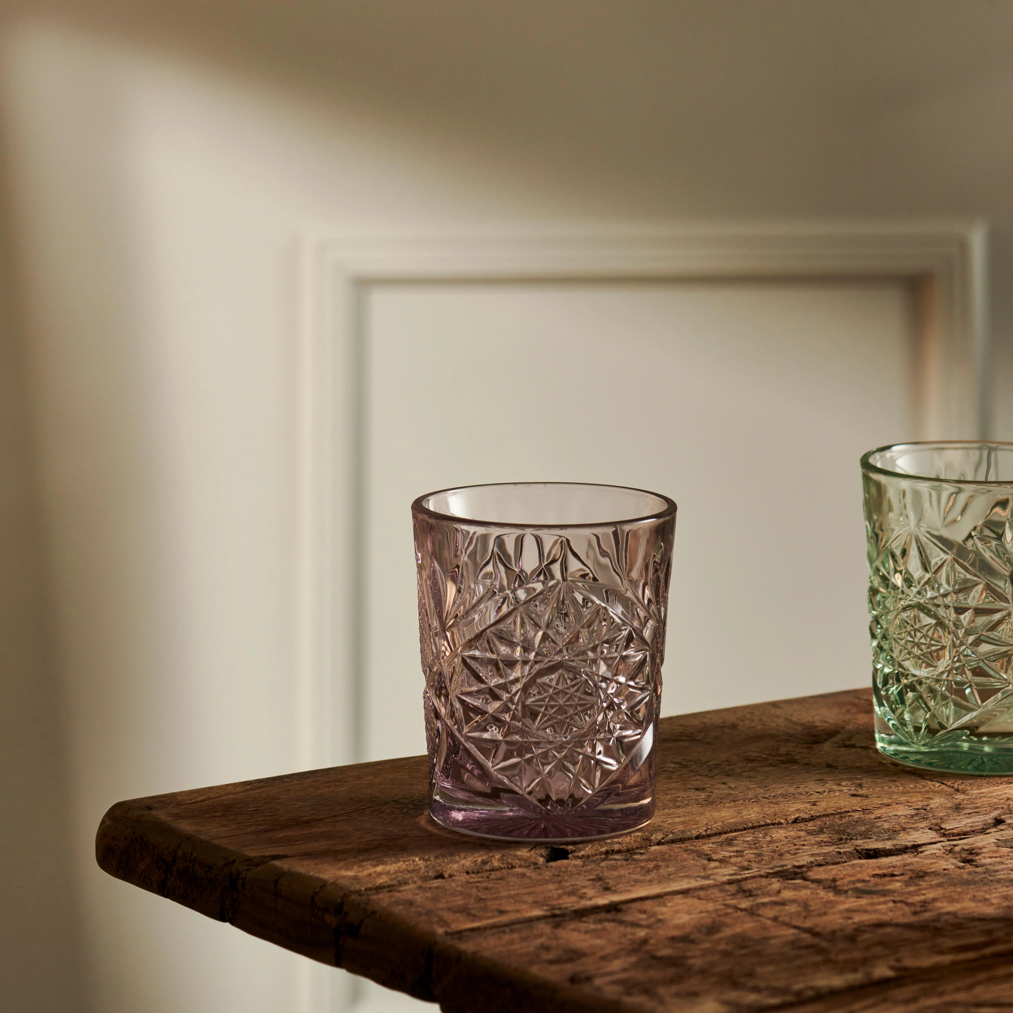 HOBSTAR Glas 35 CL roze - set van 6 H 10,3 cm - Ø 8,9 cm