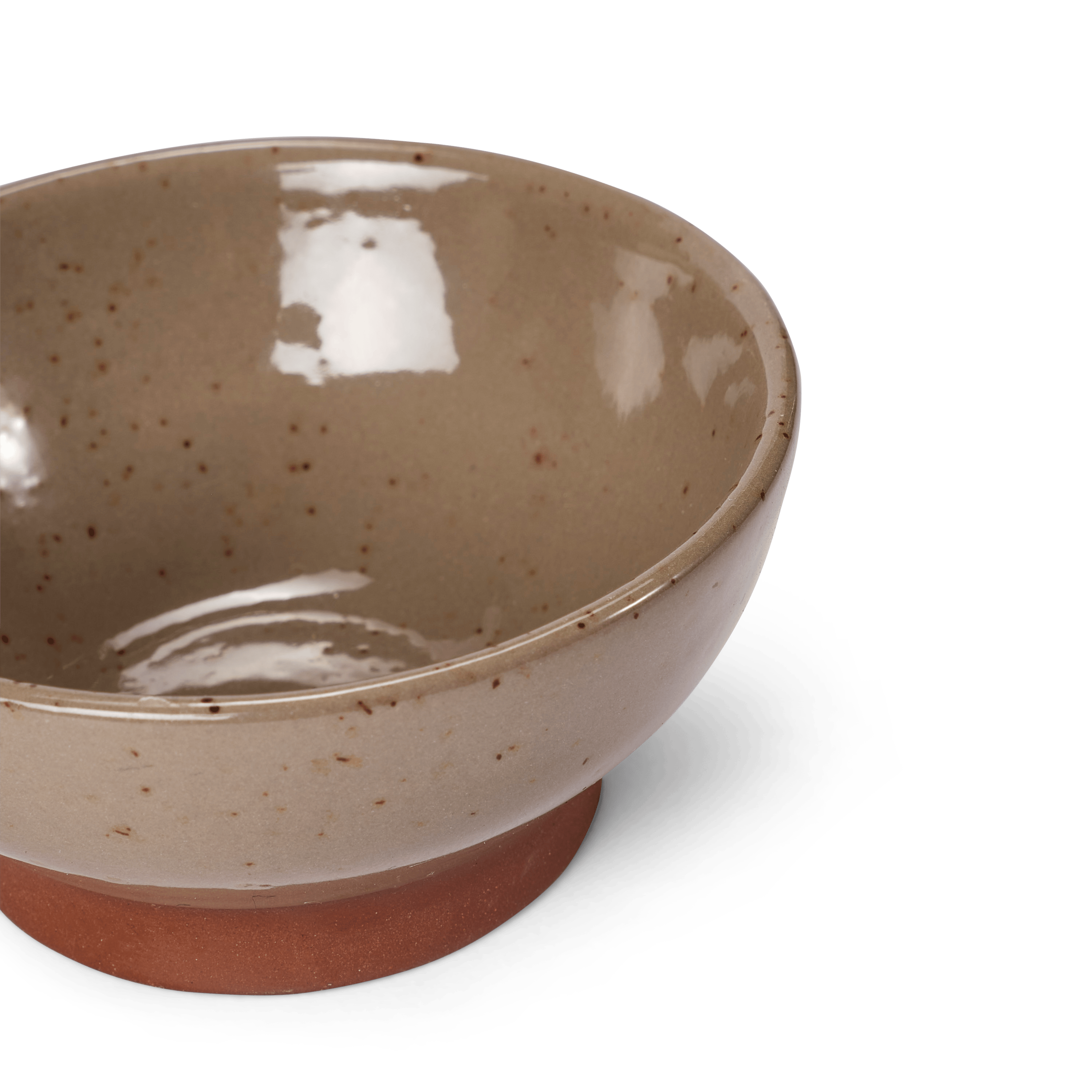 TERRA Bowl taupe - set van 4 H 4 cm - Ø 8,8 cm
