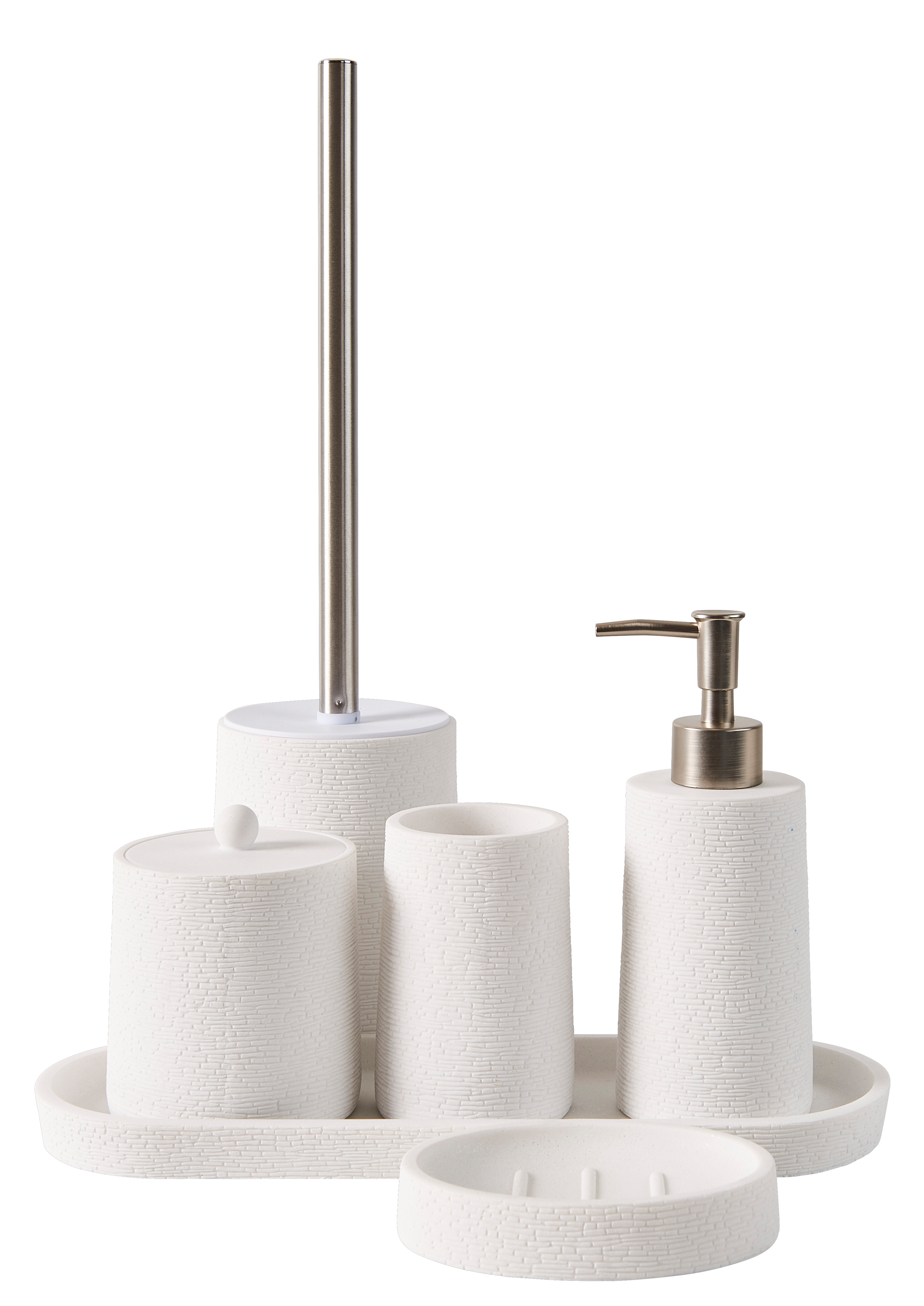 WHITE ELEGANCE Wattenhouder met deksel witH 10,5 cm - Ø 8,5 cm