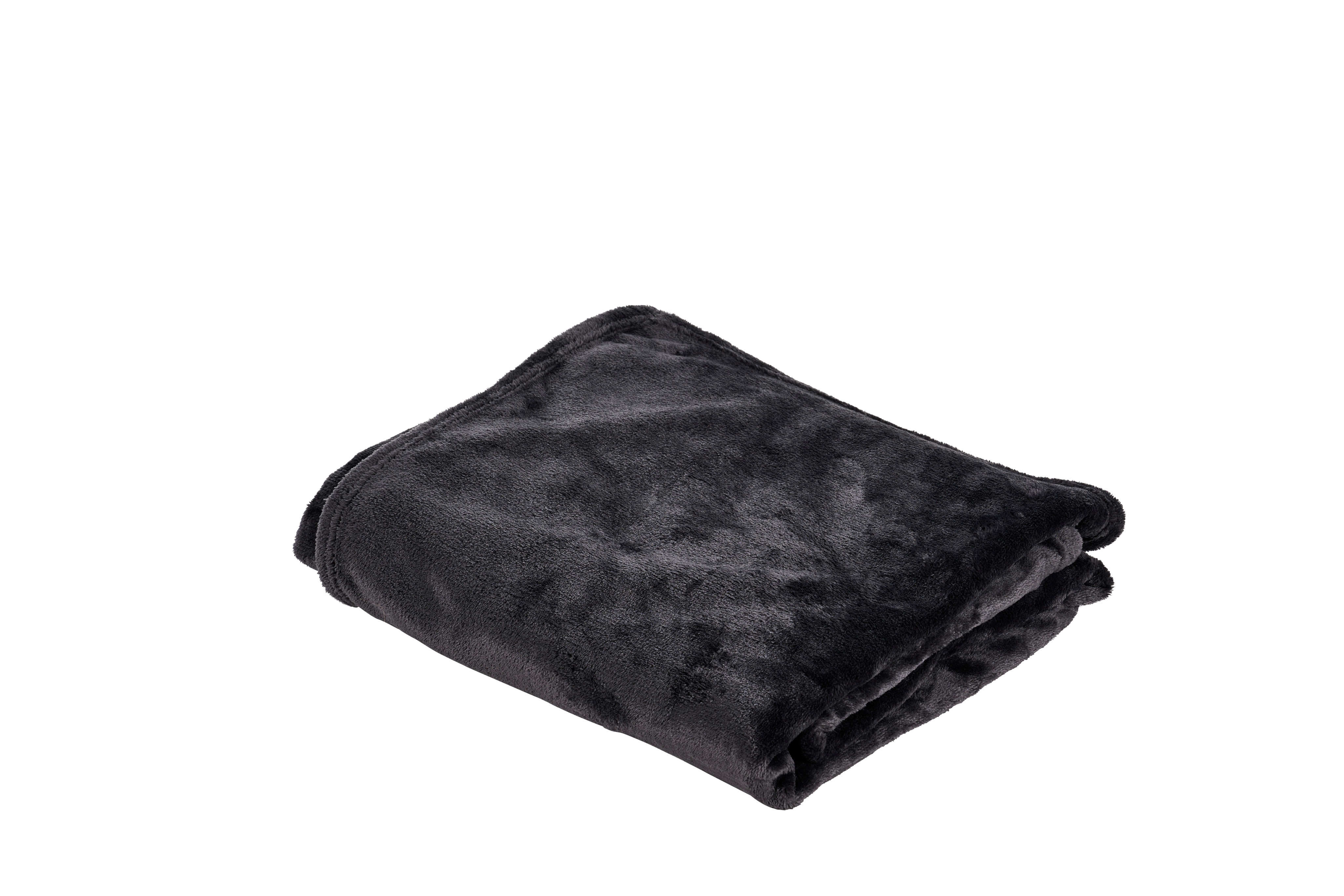 FLANELLA Plaid donkergrijsB 130 x L 160 cm