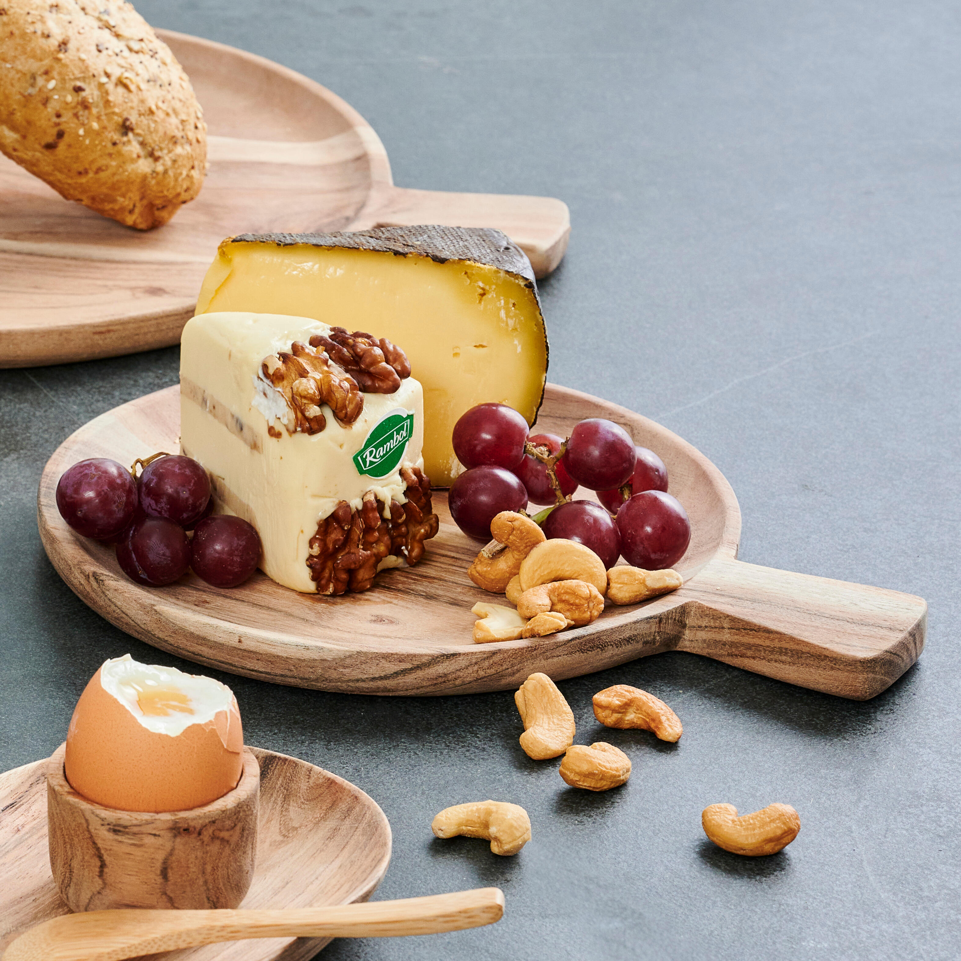 ACACIA CHIC Bord met handvat naturelH 1,5 x B 26 cm - Ø 20 cm