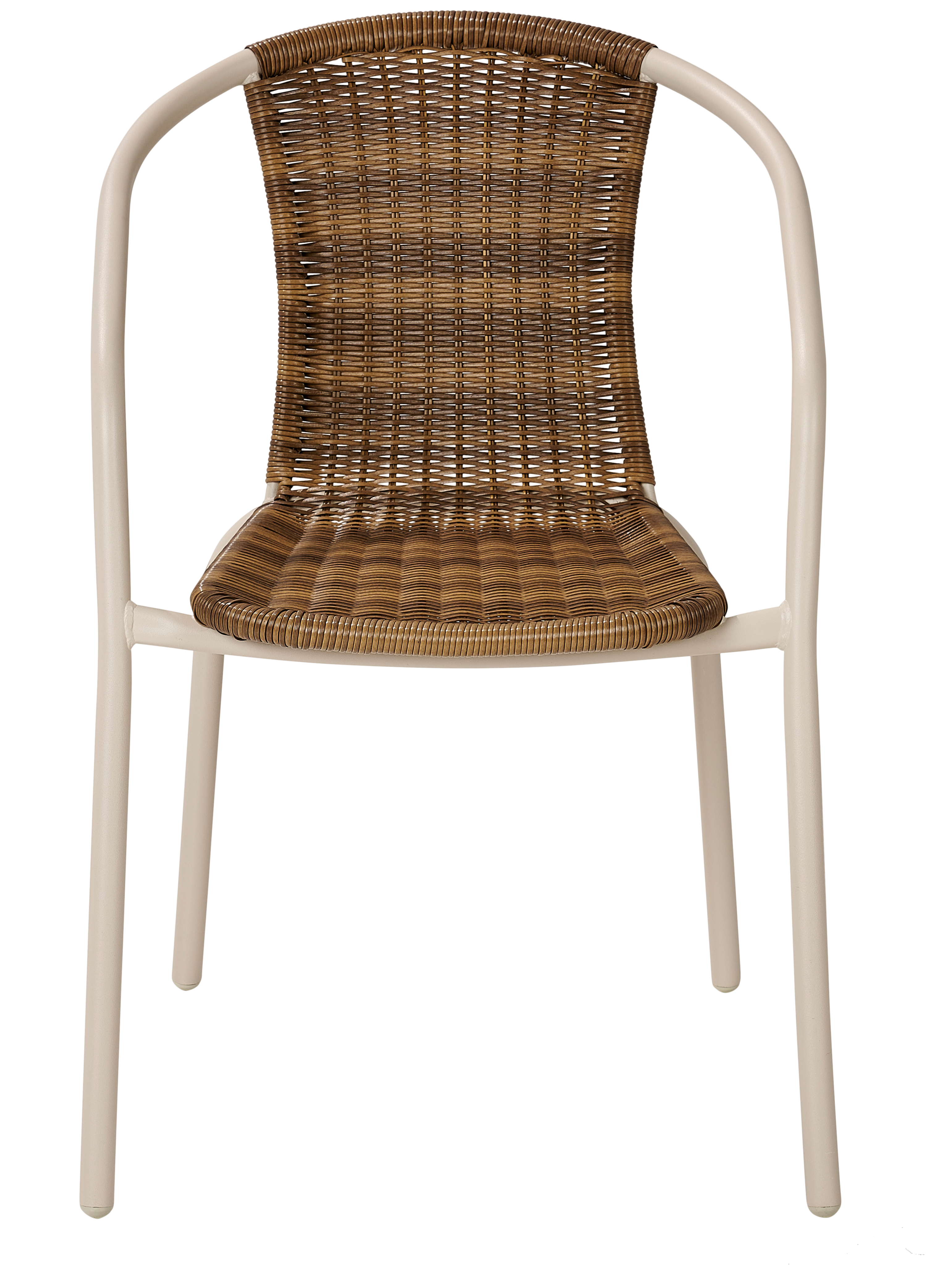 GERONA Stapelstoel zand + naturelH 77 x B 58 x D 53 cm - CASA