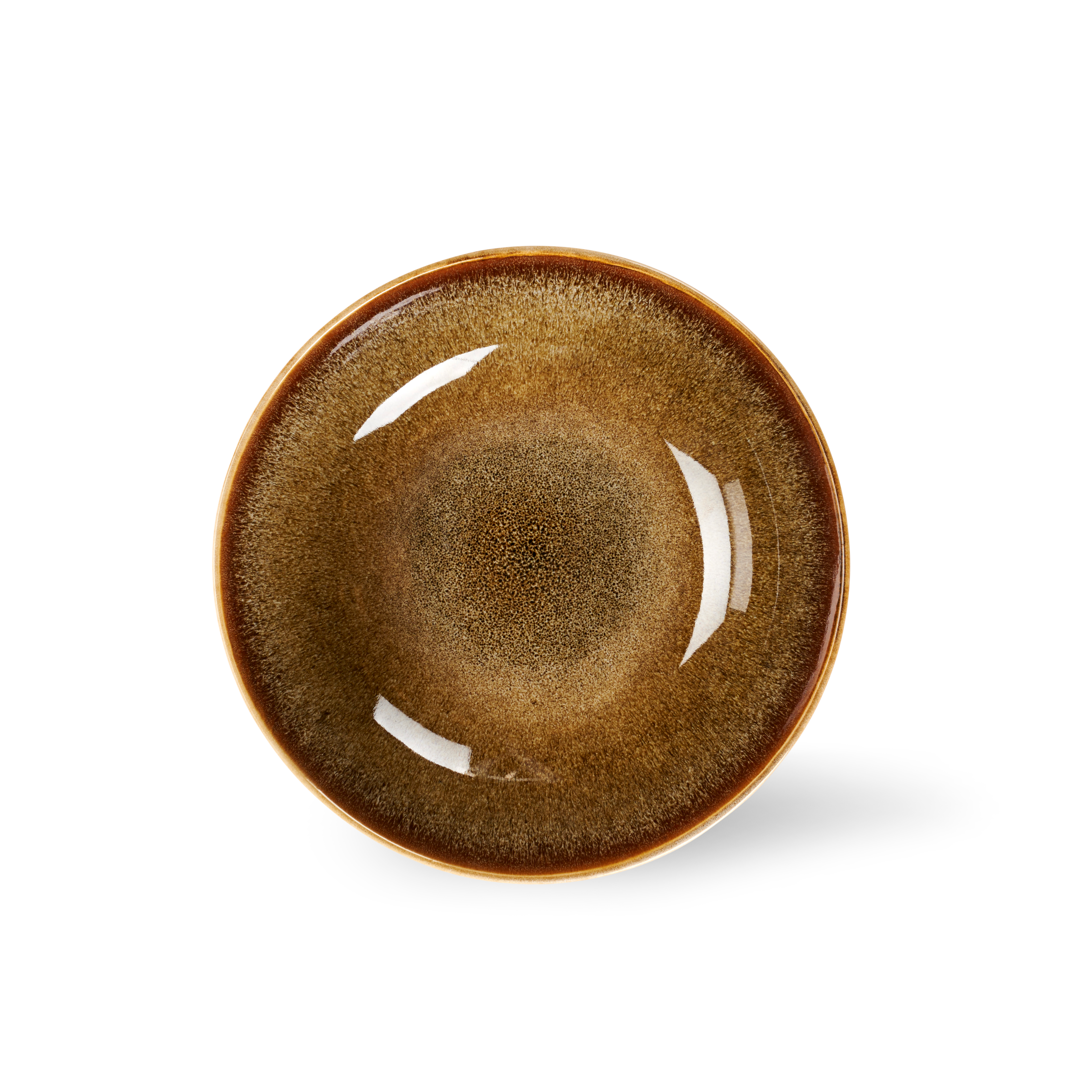 COZY BROWN Diep bord bruin - set van 4 H 6,5 cm - Ø 20 cm