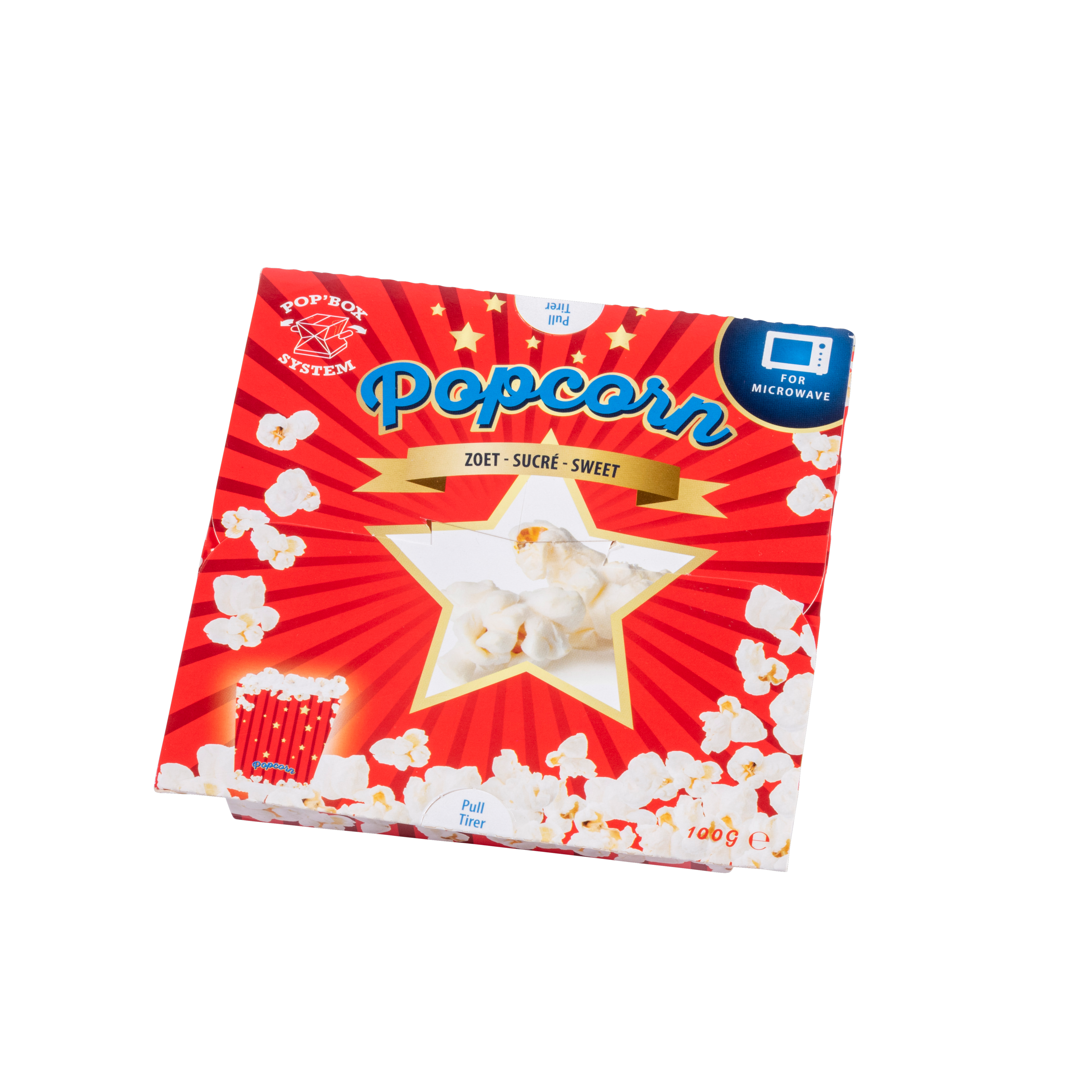 MICROPOP Popcorn voor microgolf multicolorH 2,5 x B 14,5 x D 14,5 cm - CASA