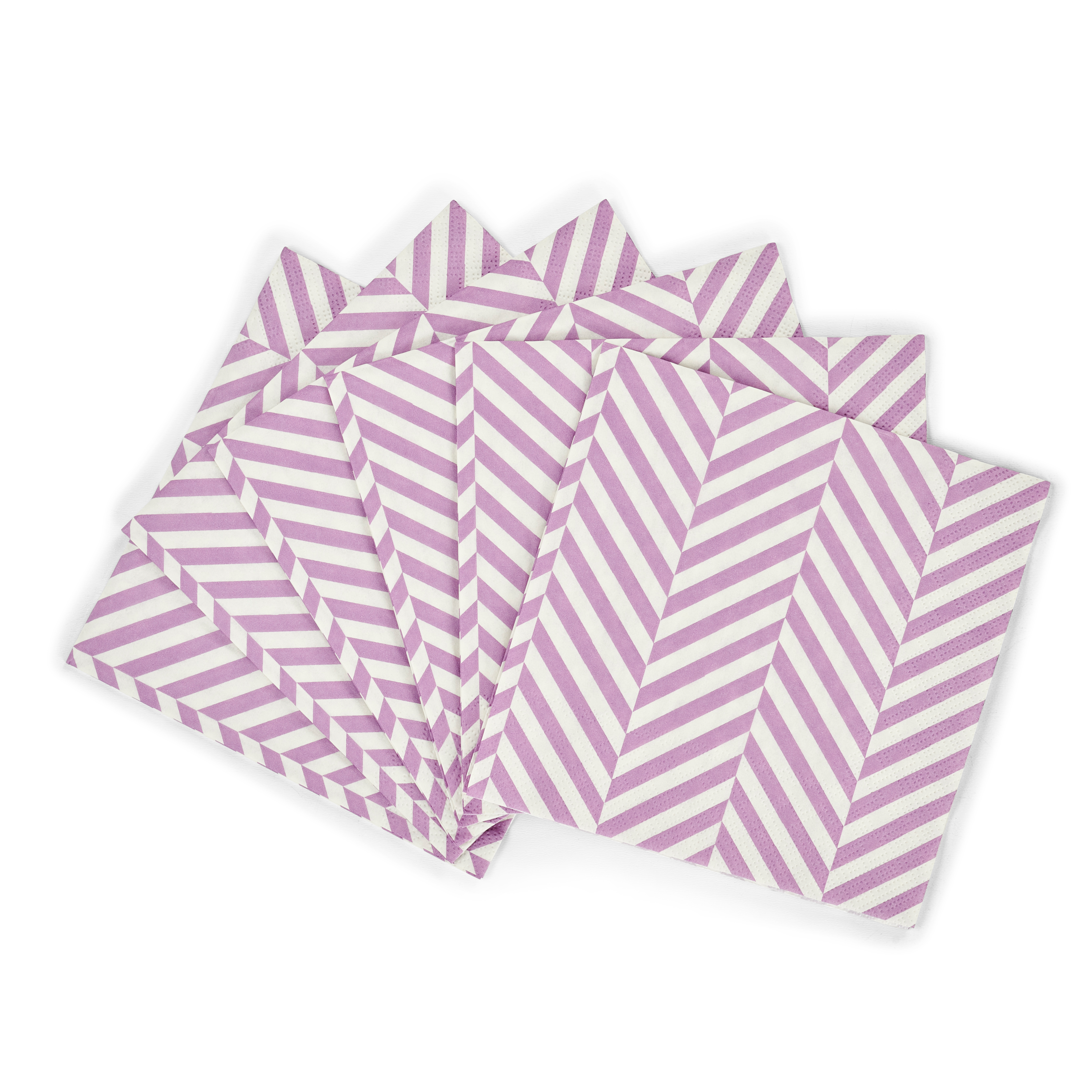 CHEVRON Set van 20 servetten paarsB 33 x L 33 cm