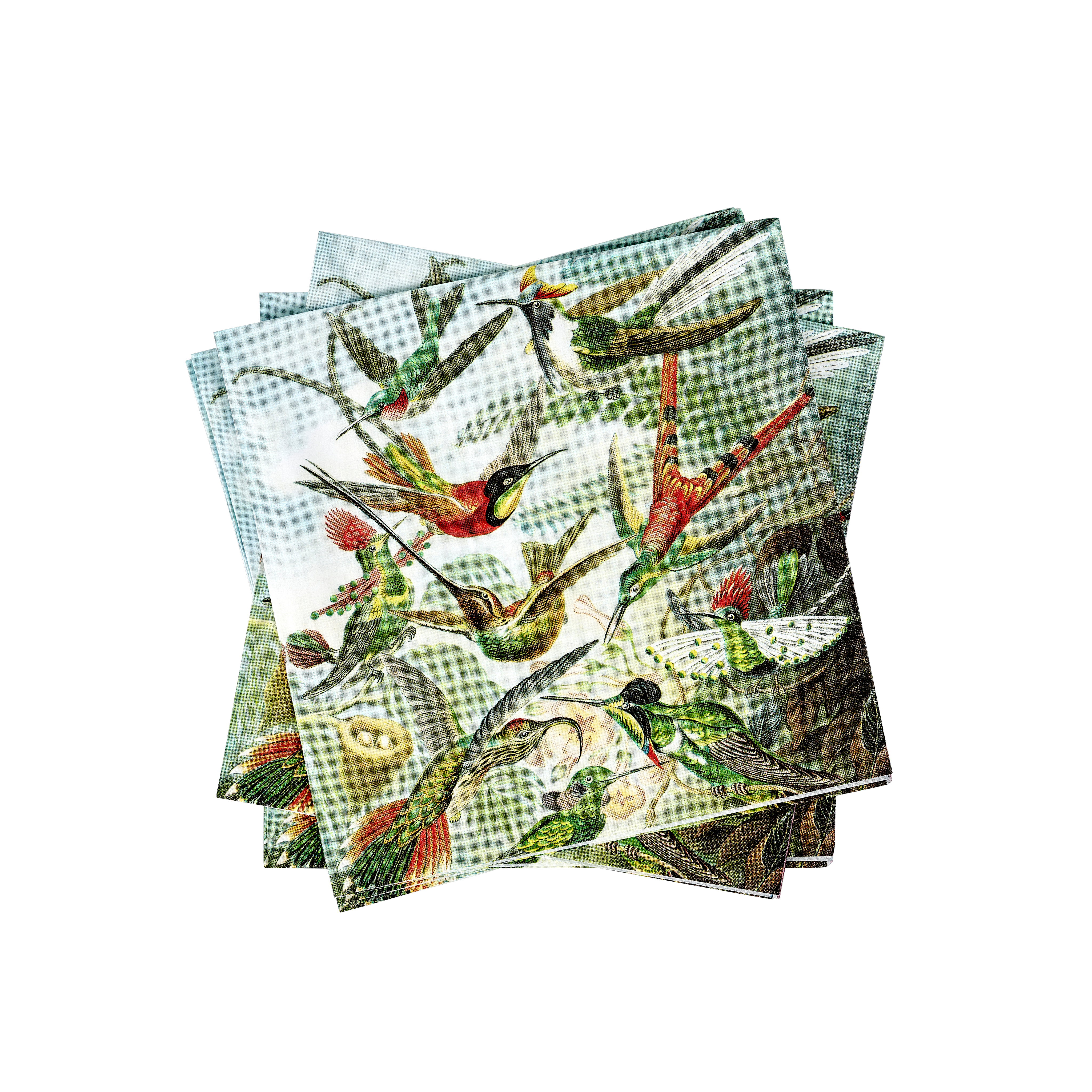 COLIBRI Set van 20 servetten multicolorB 33 x L 33 cm