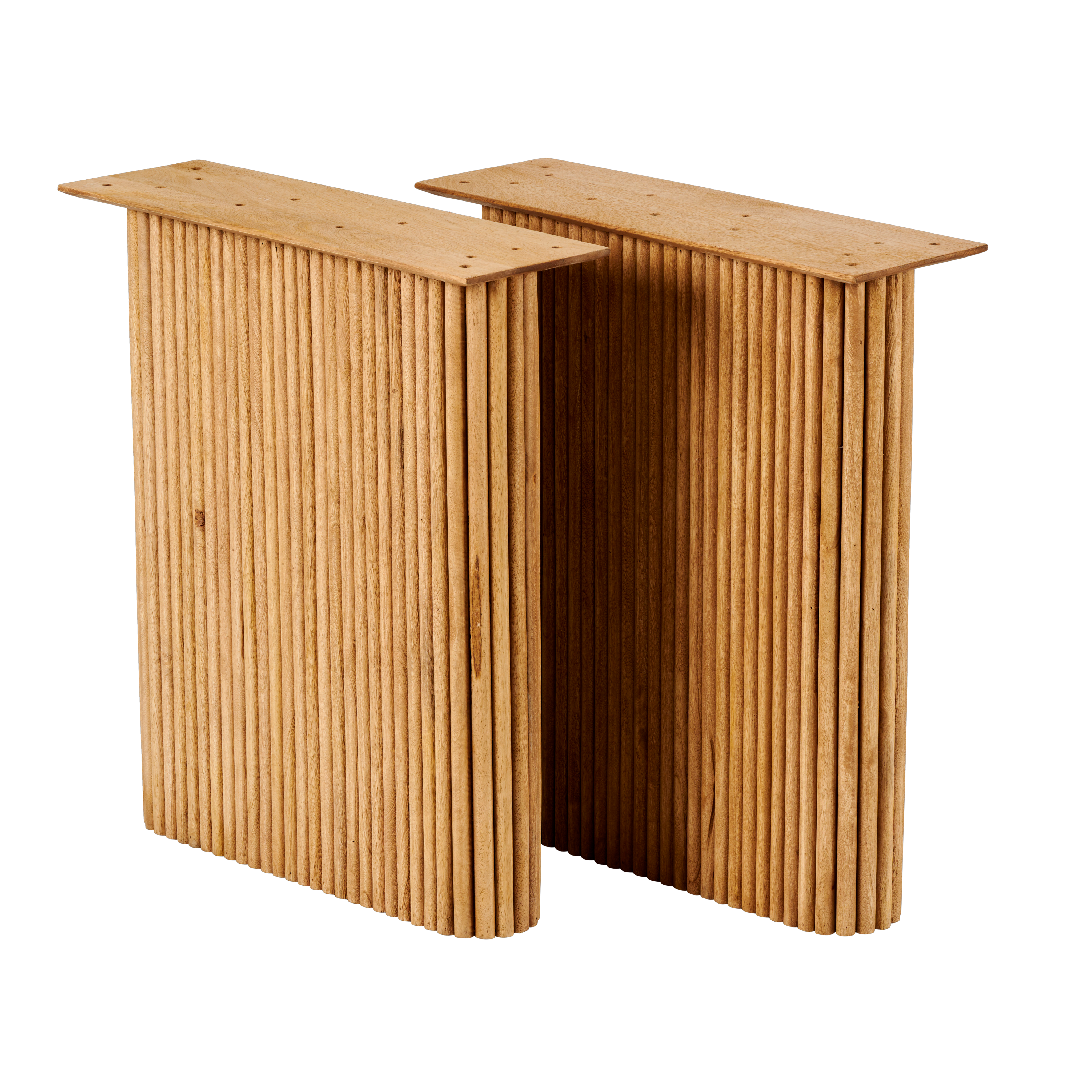 ACACIA Latjes tafelpoten set van 2 naturelH 74 x B 56 cm - Ø 22 cm
