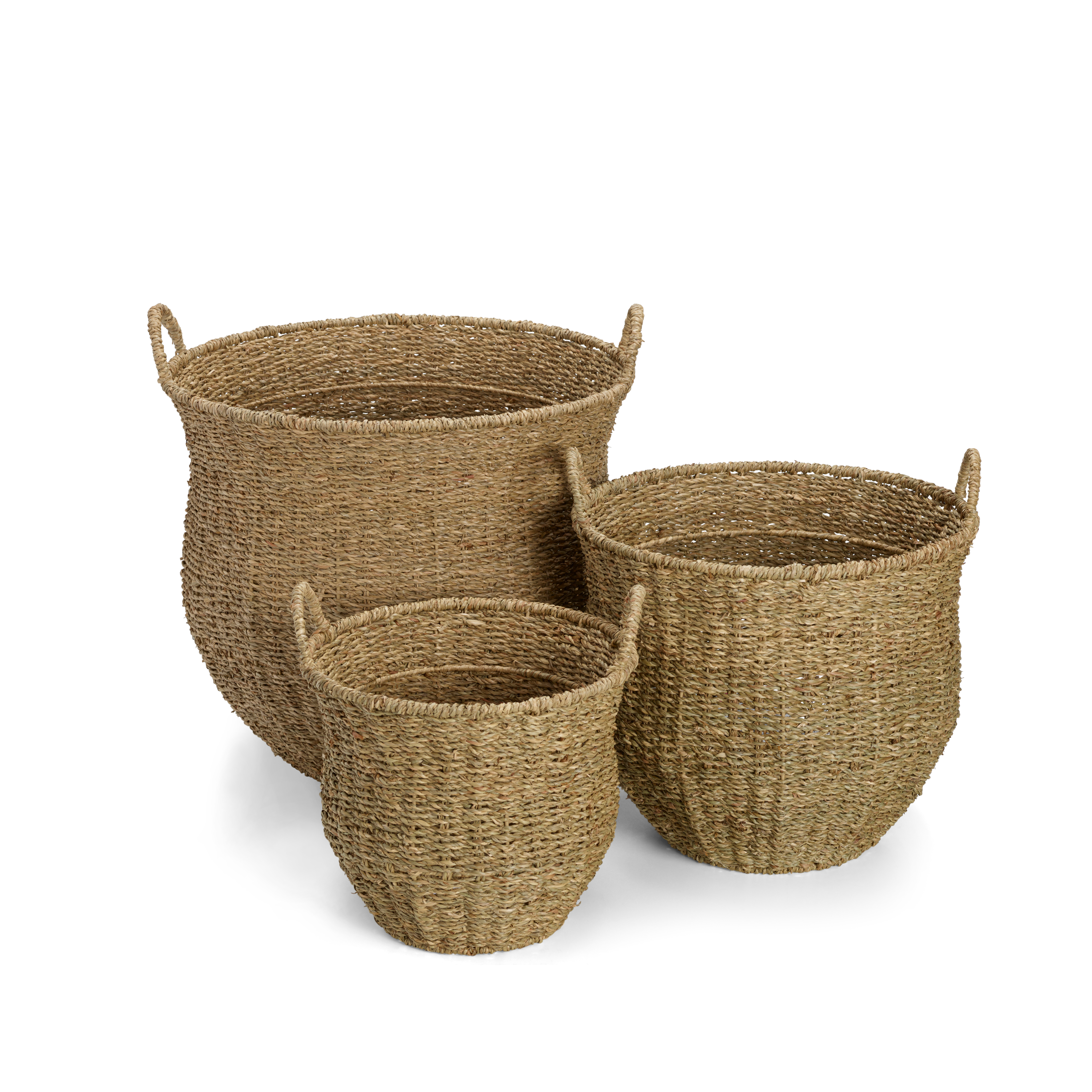 AKITA Mand S met handvaten naturelH 34 cm - Ø 32 cm