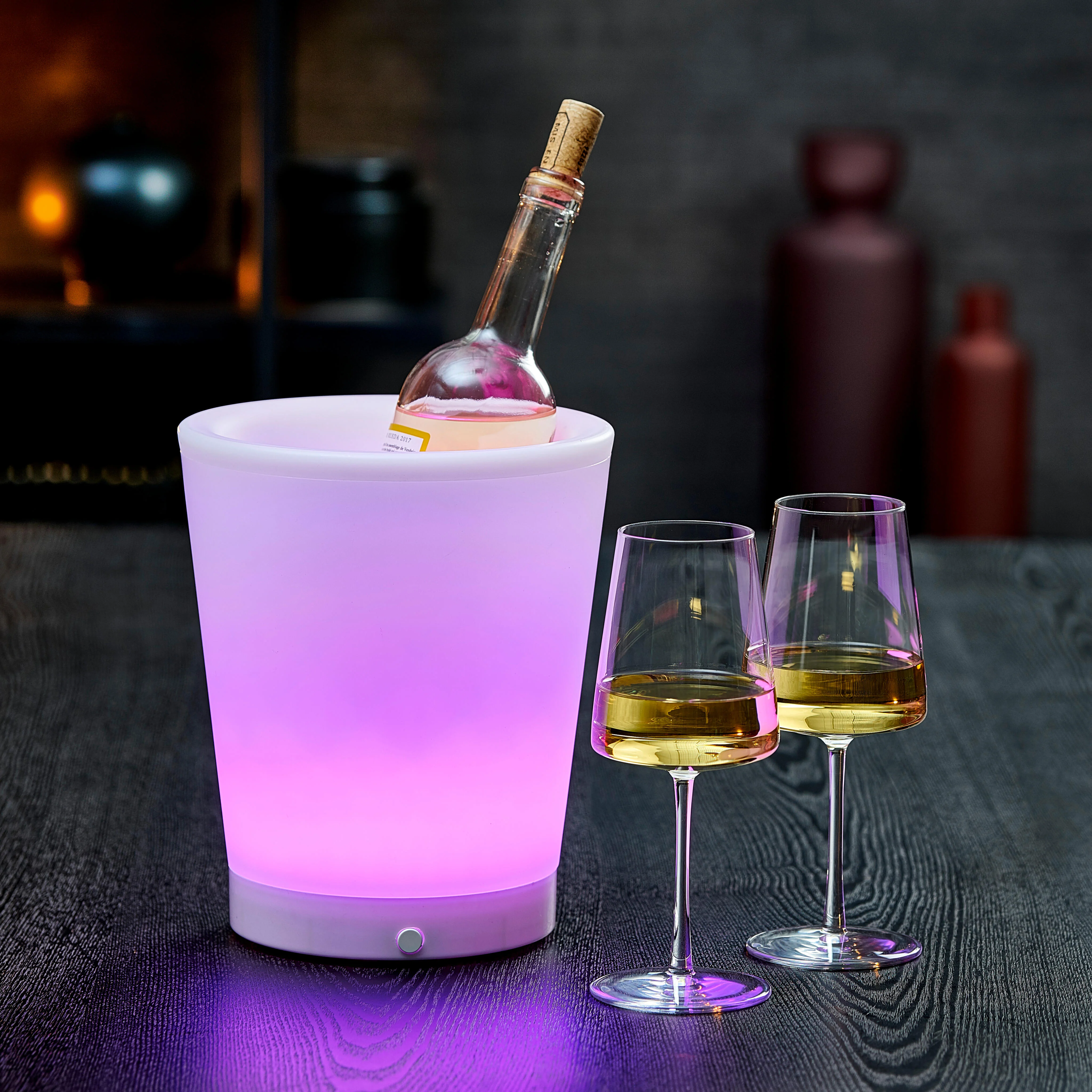 PARTY Wijnkoeler met moodlight witH 22 cm - Ø 18 cm