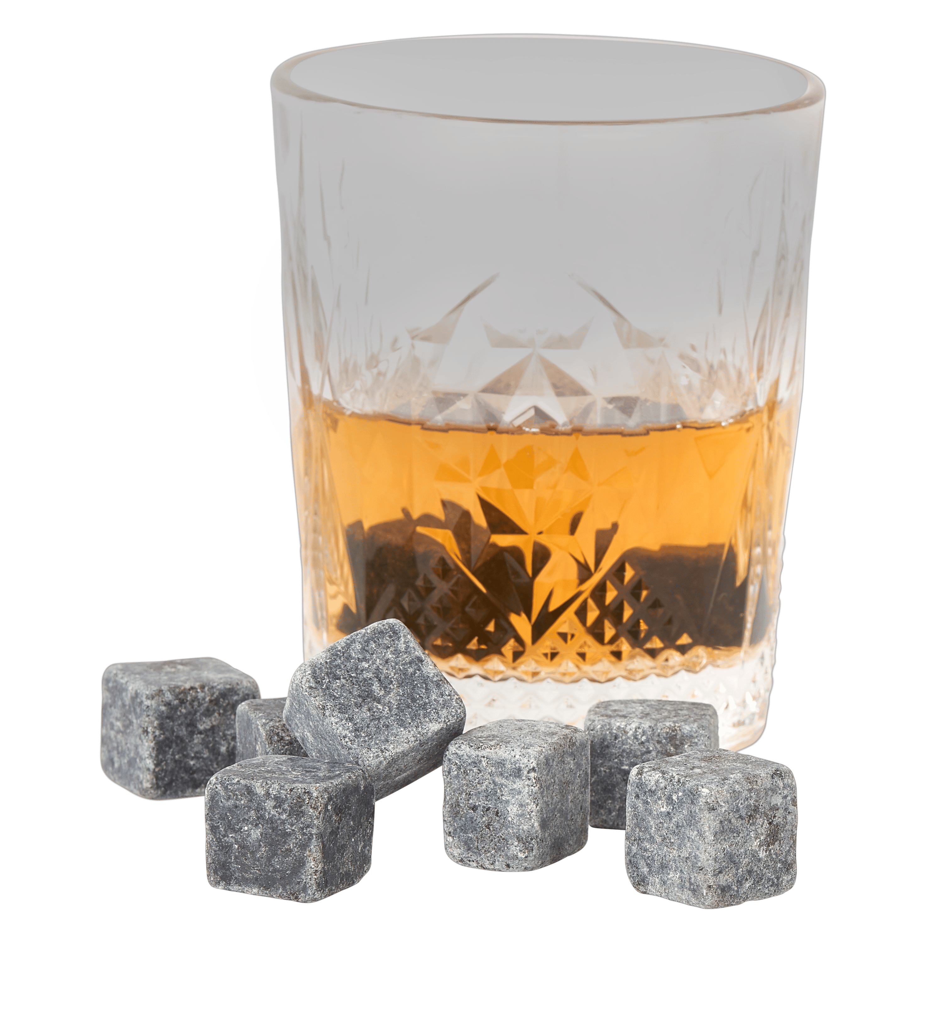 WHISKEY Koelstenen set van 9 donkergrijsH 2 x B 2 cm
