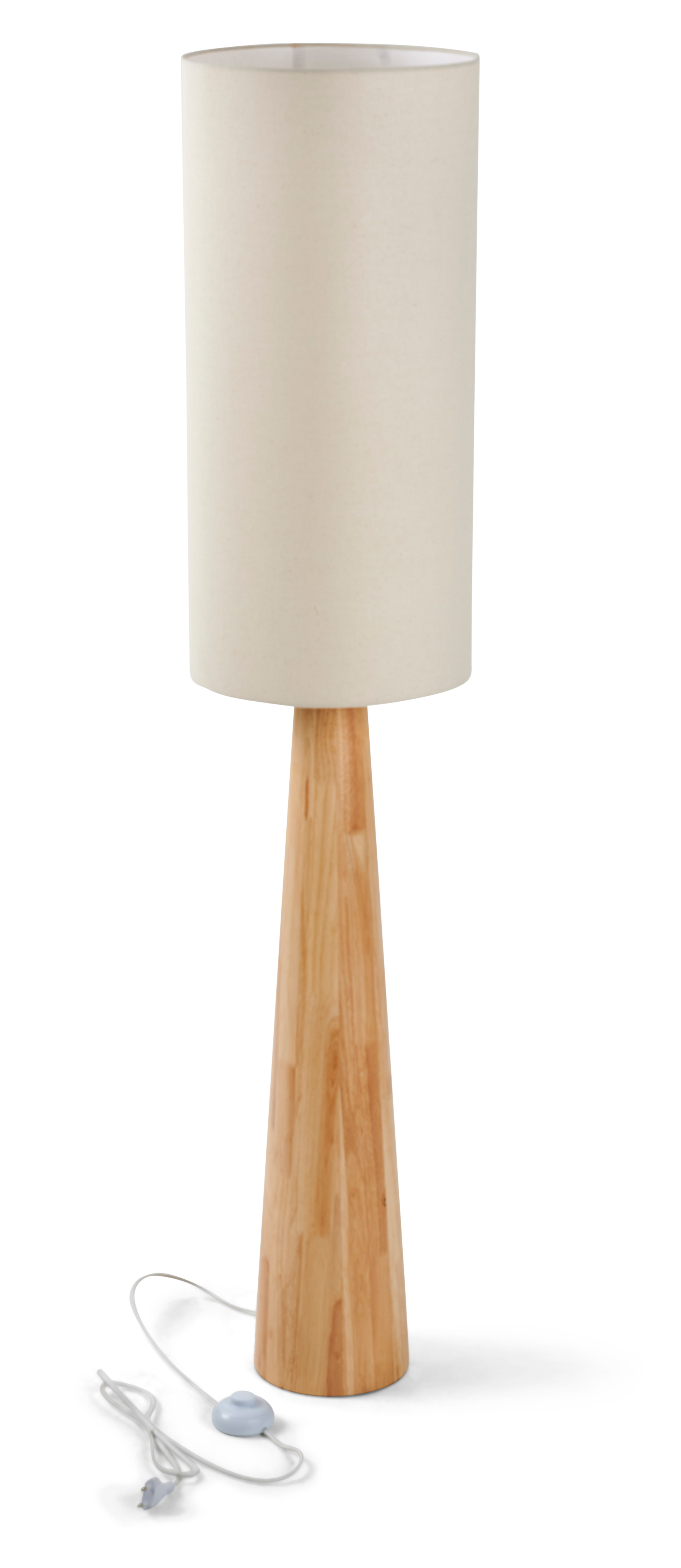 SKOG Staanlamp met kap E27 naturel, gebroken witH 145 cm - Ø 30 cm