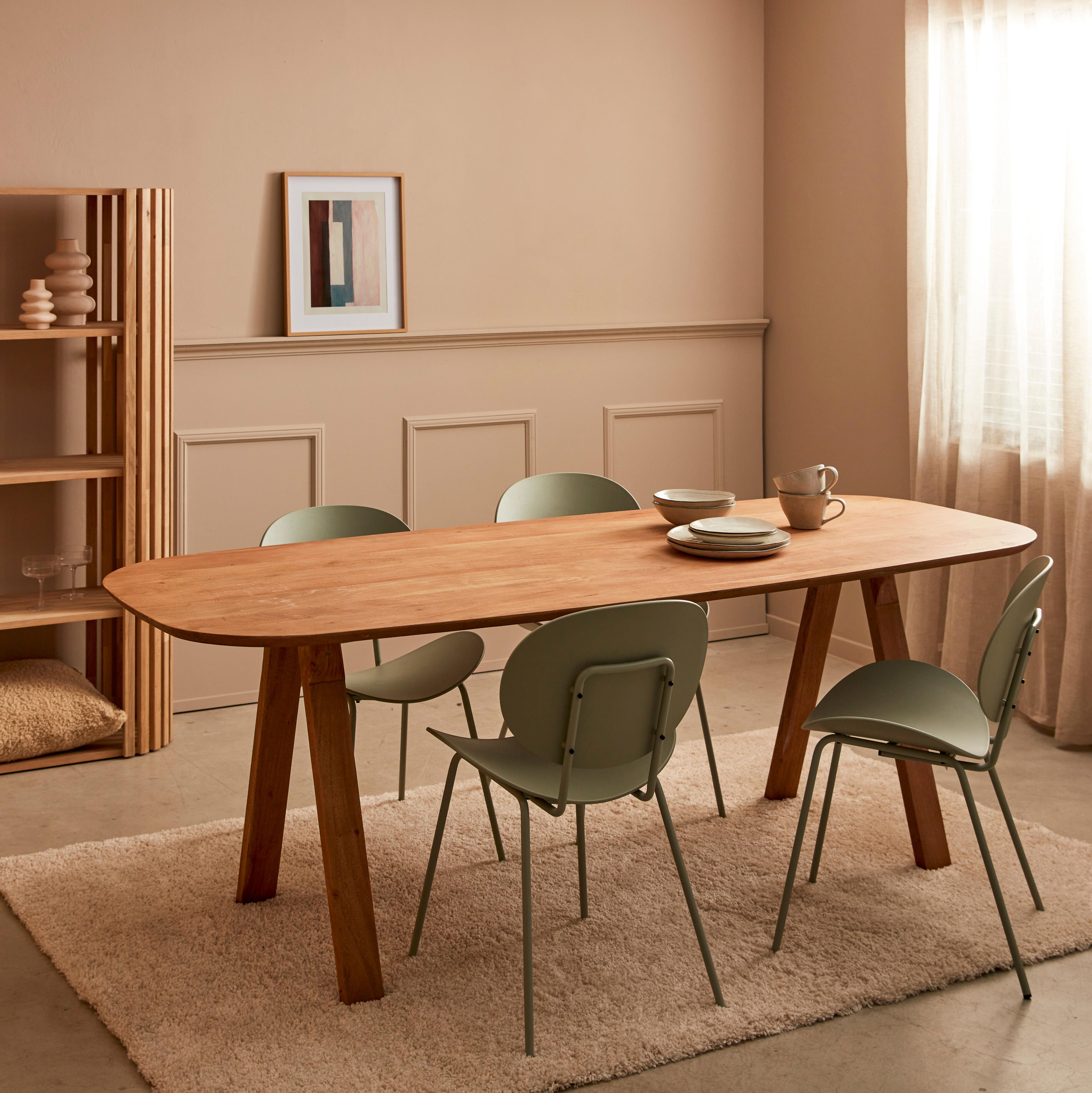 ACACIA & FINN Eetkamerset V-poten Eetkamerset 4 stoelen