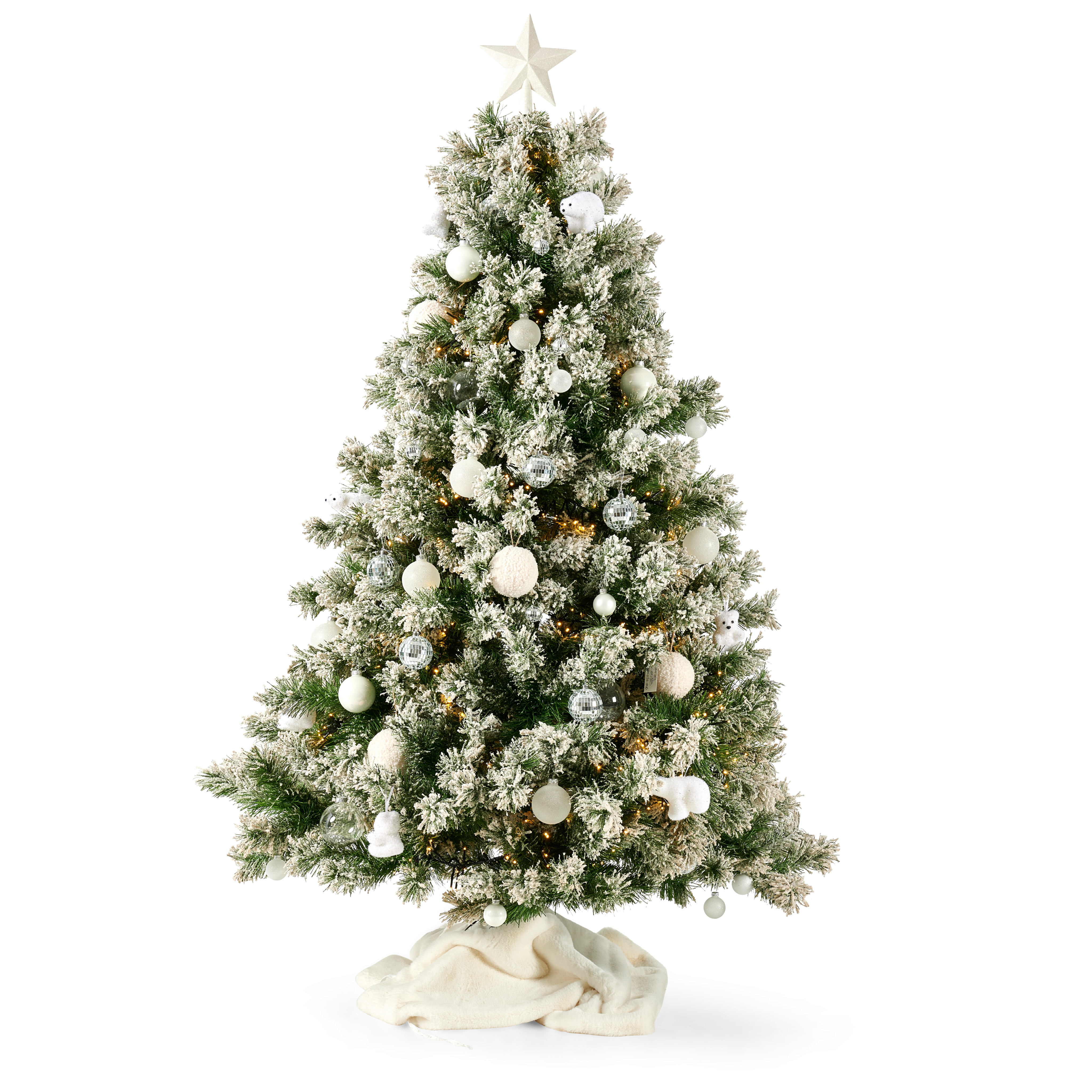 FROST Kerstboom wit, groenH 180 cm - Ø 127 cm